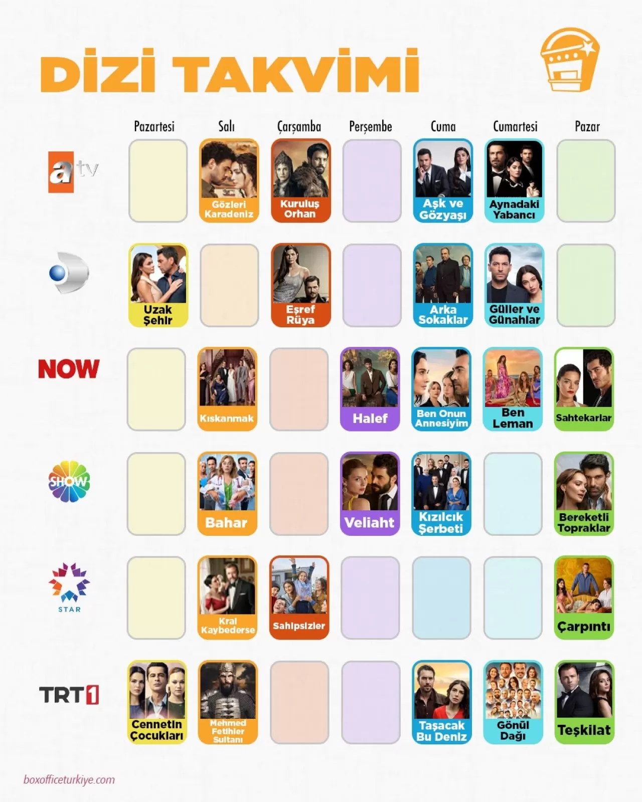 Televizyon Ekranlarında Haftanın Dizi Rehberi: Yayın Günleri Belli Oldu