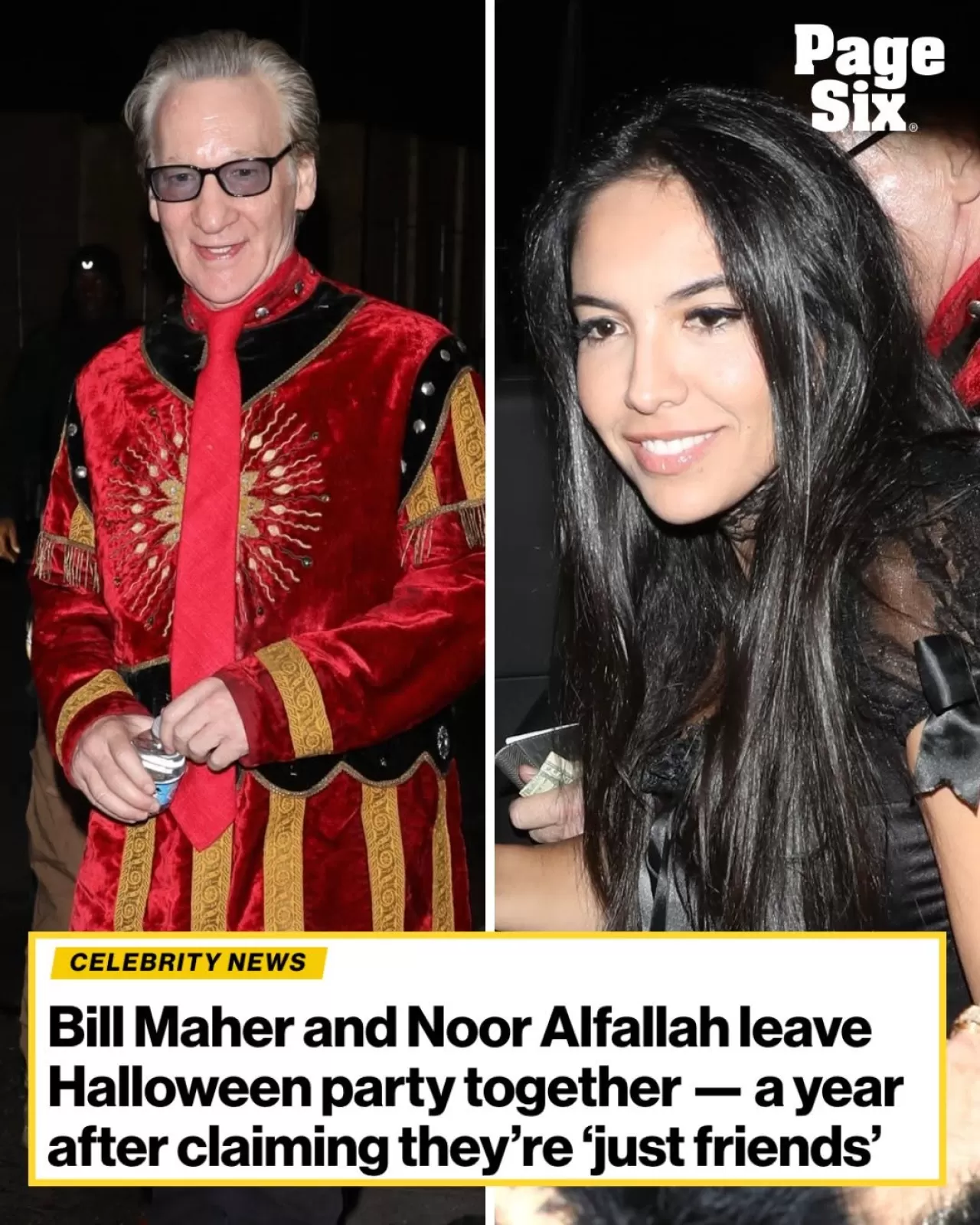 Bill Maher ve Noor Alfallah, Chateau Marmont'da Düzenlenen Ünlüler Partisinde Görüldü