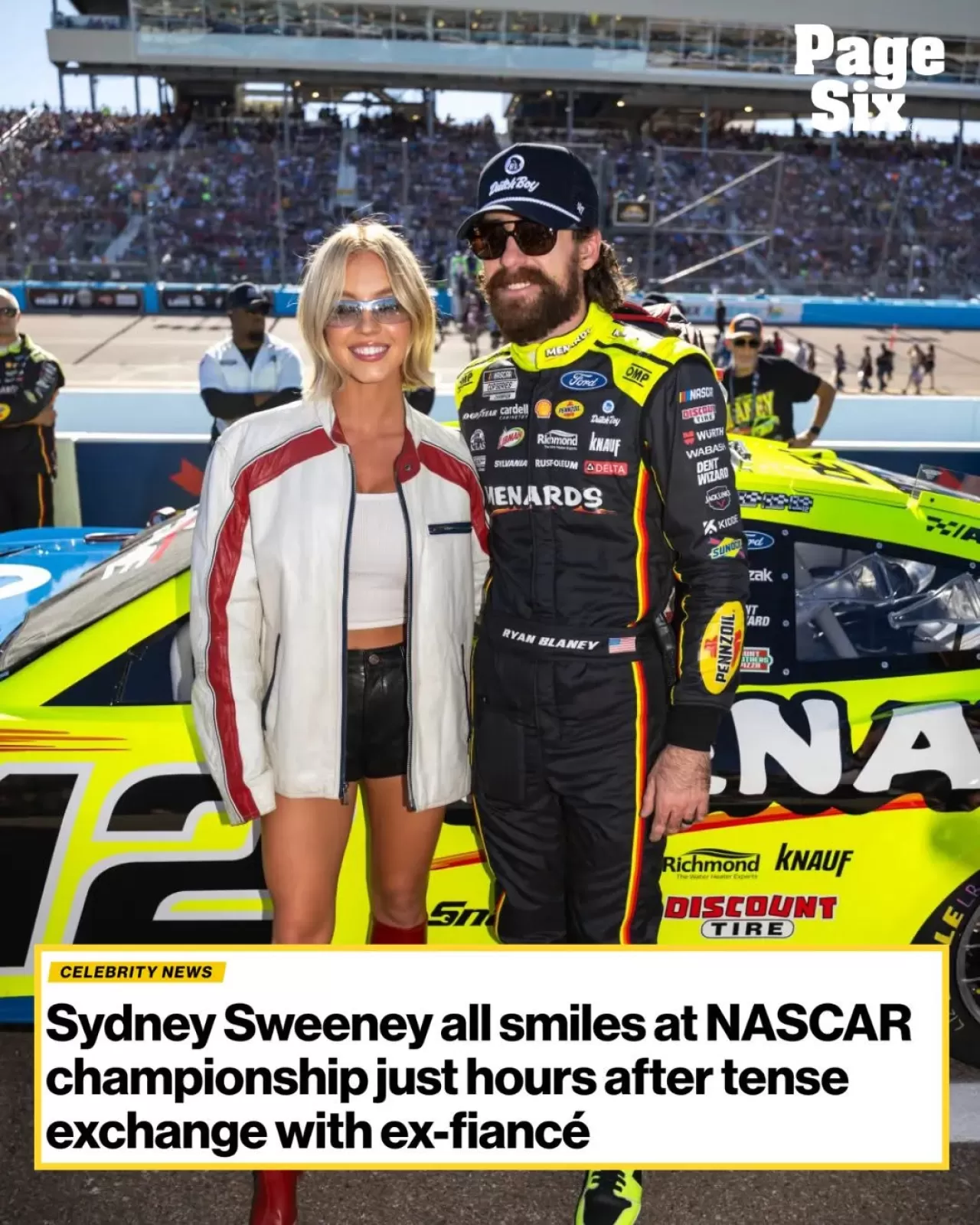 Sydney Sweeney, NASCAR Cup Championship'da Görüldü