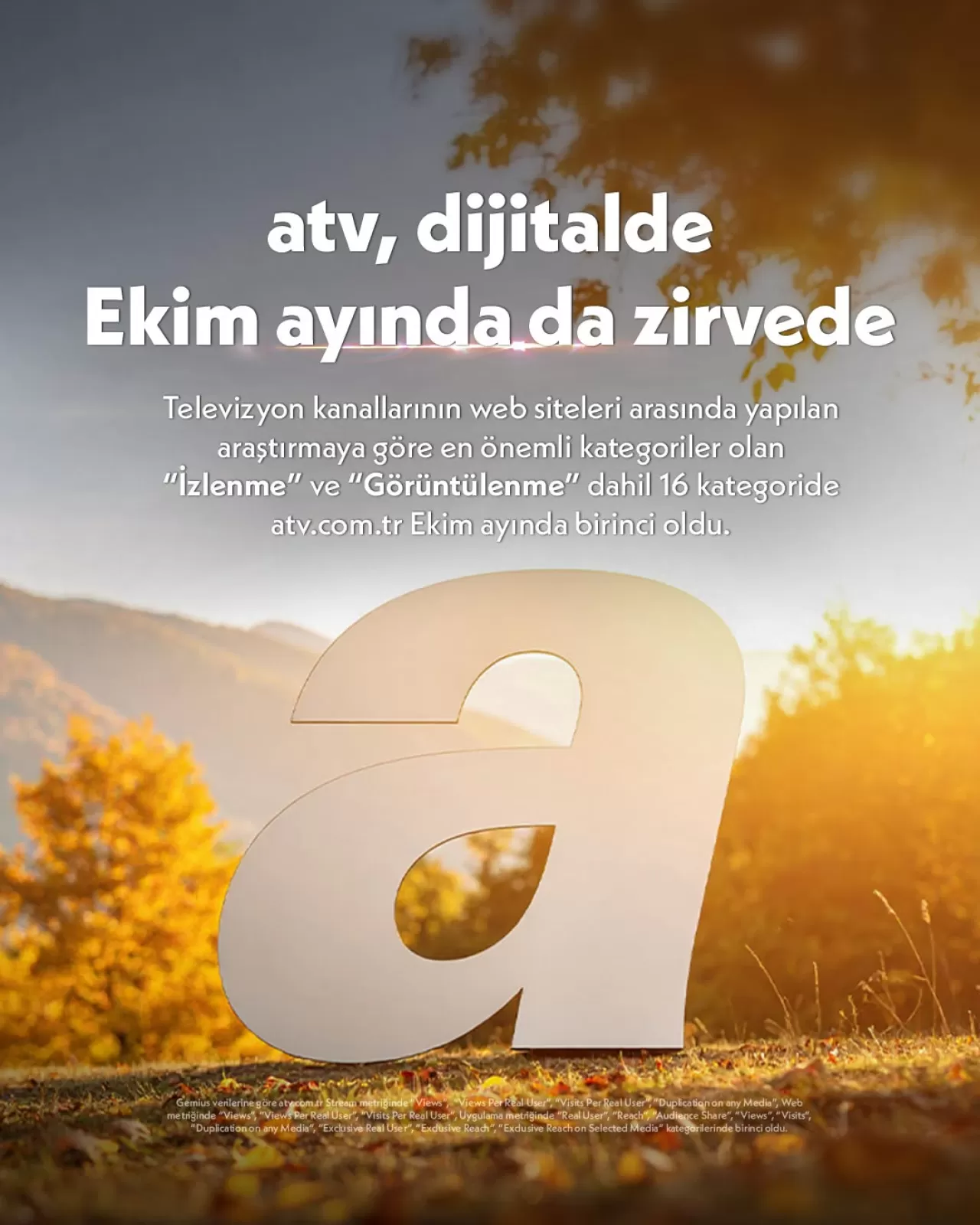 ATV.com.tr Ekim Ayında Dijital Yayıncılıkta Zirvedeki Yerini Korudu