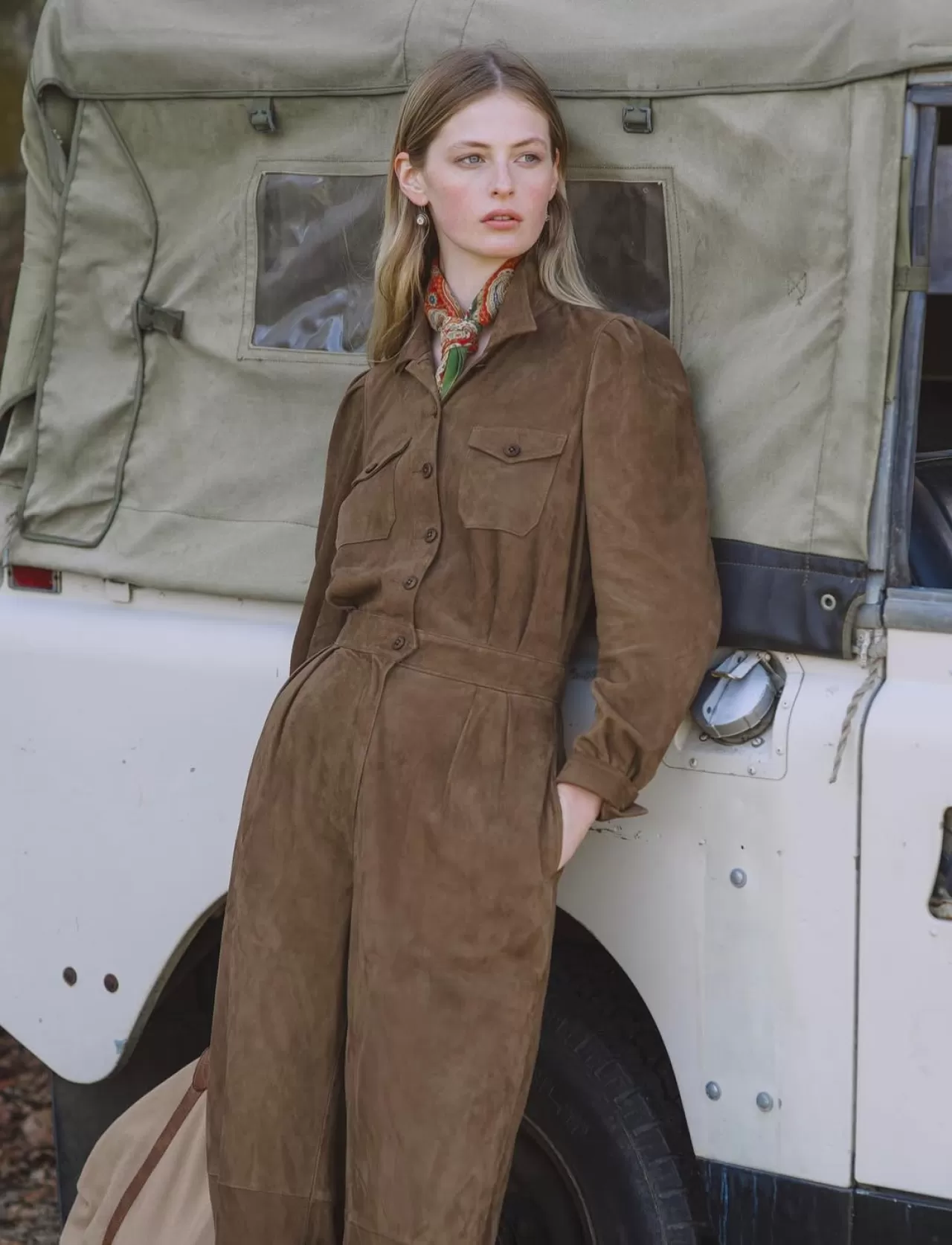 RRL Women's Koleksiyonu'nda Yeni Ürün: Süet Kaplama Tulum