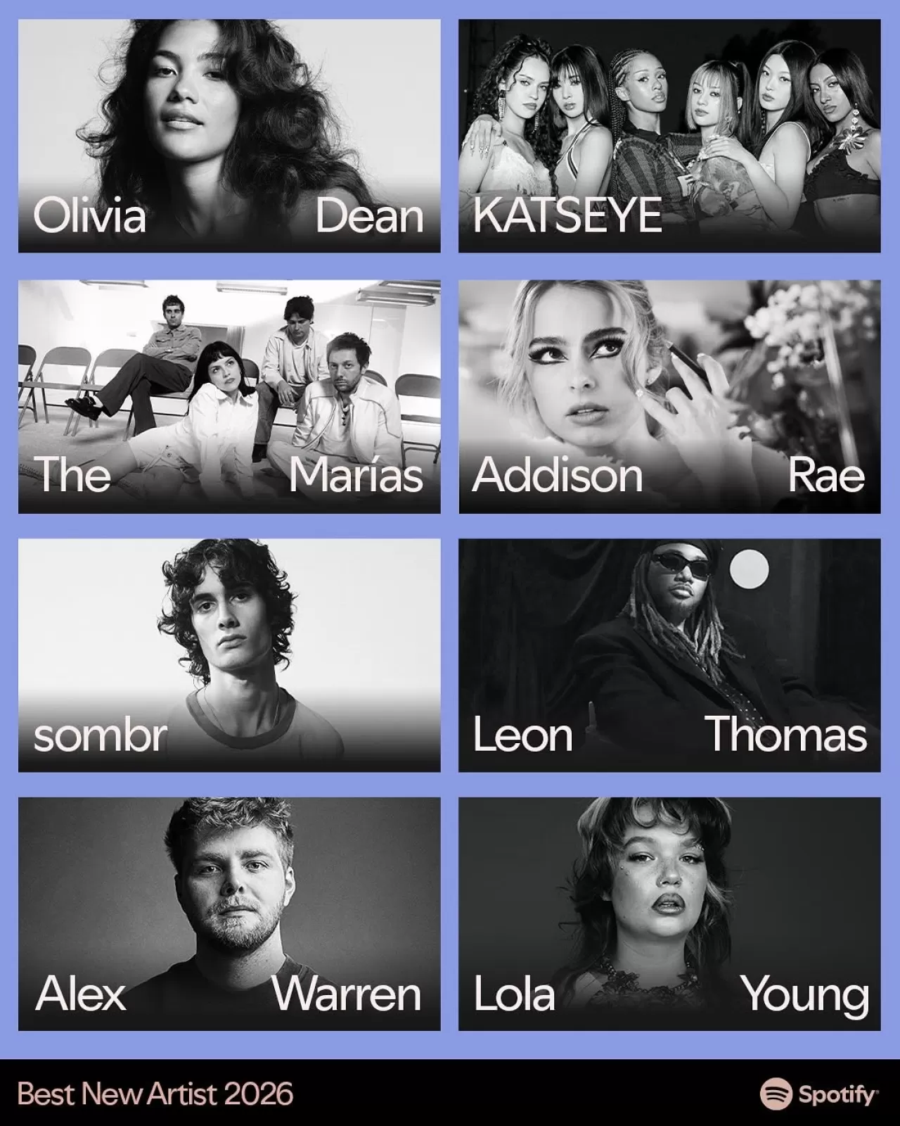 Spotify 2026 Yılının En İyi Yeni Sanatçı Adayları Açıklandı