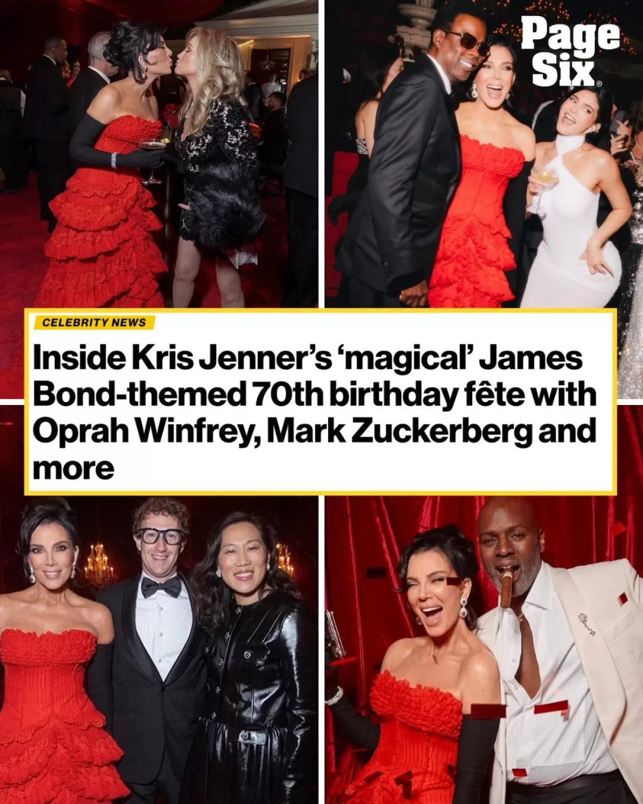 Kris Jenner, James Bond Temalı 70. Yaş Günü Partisinde Yıldızları Ağırladı