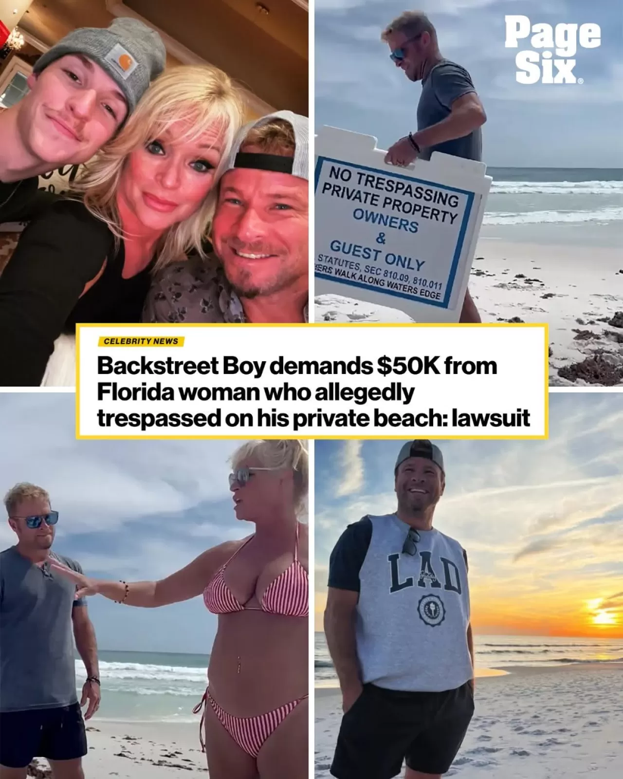 Backstreet Boys Üyesi Brian Littrell, Florida Sahilindeki Mülküne İzinsiz Giriş İddiasıyla Dava Açtı