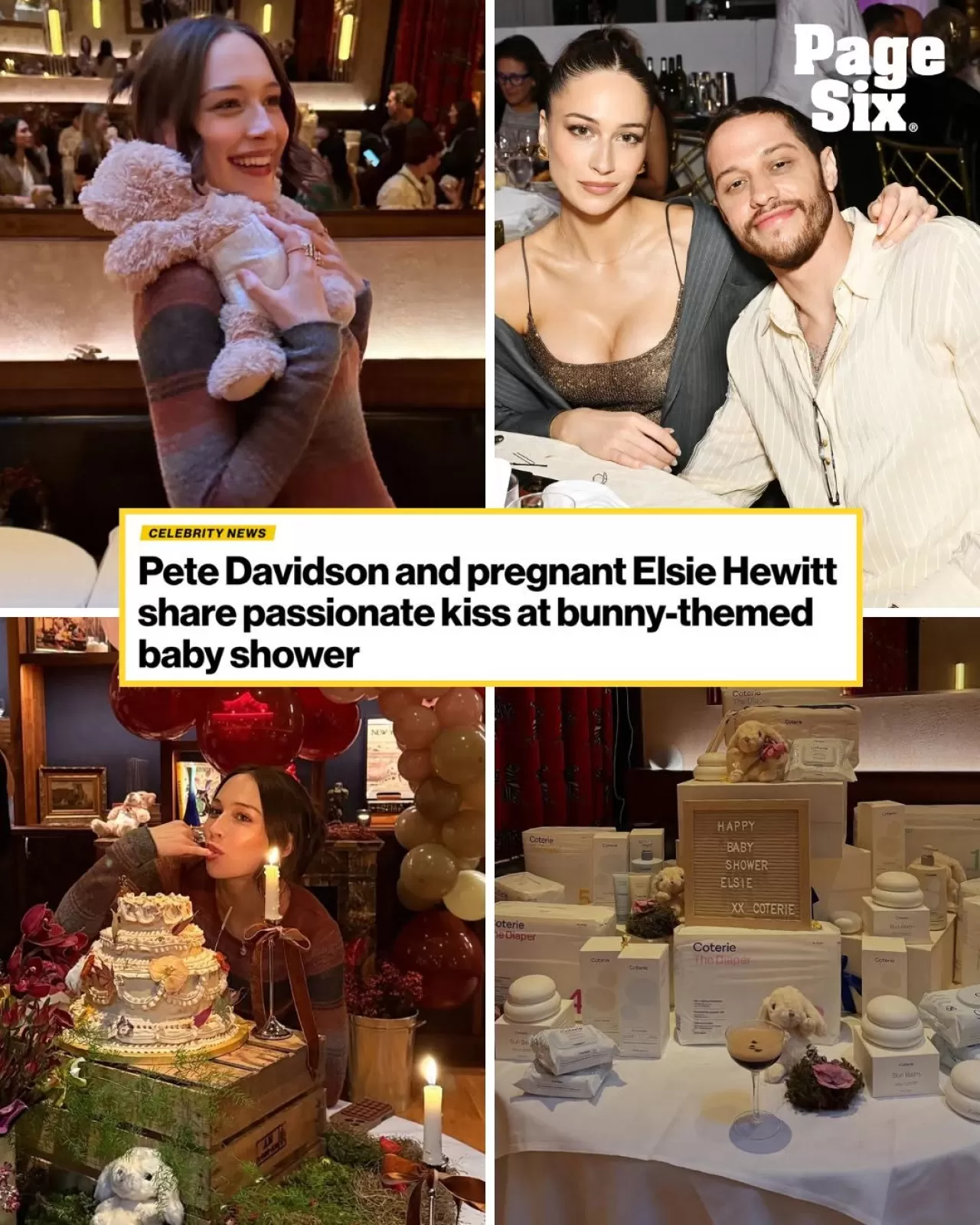 Pete Davidson ve Elsie Hewitt, Bebek Beklerken Düzenledikleri Temalı Partide Görüntülendi