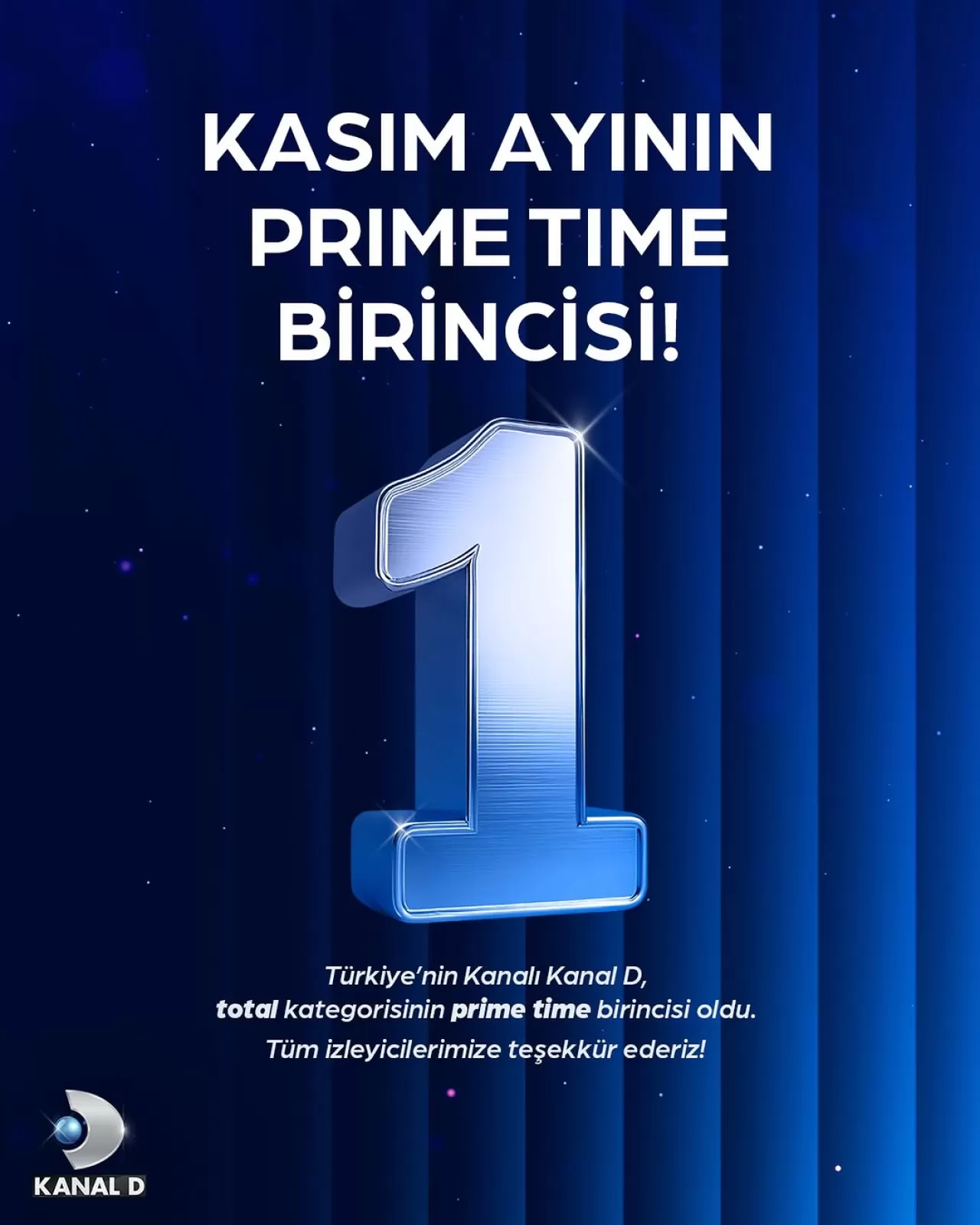 Kanal D, TOTAL'de Prime Time Şampiyonu Oldu