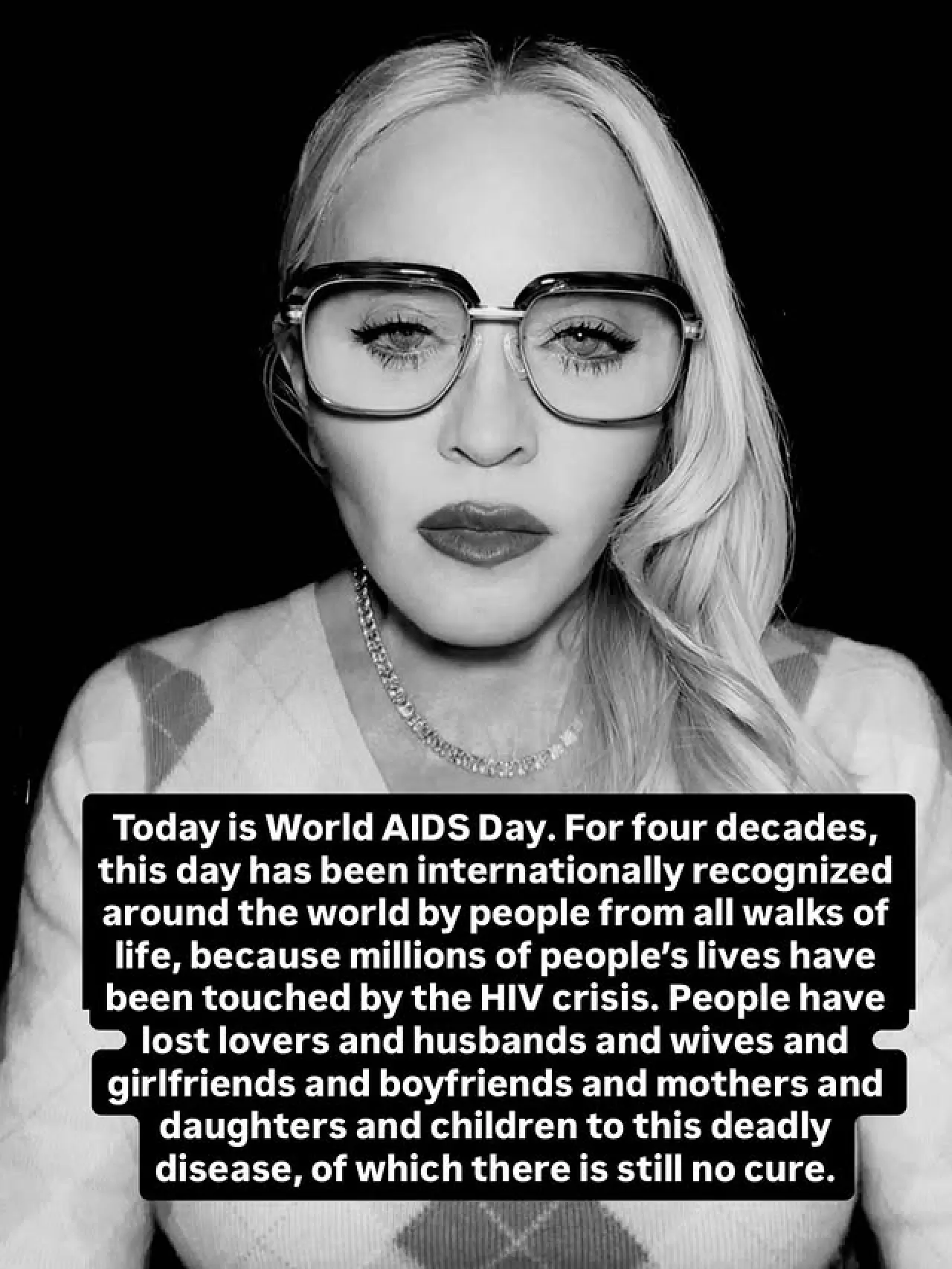 Madonna, 1 Aralık Dünya AIDS Günü'nde Mesaj Paylaştı