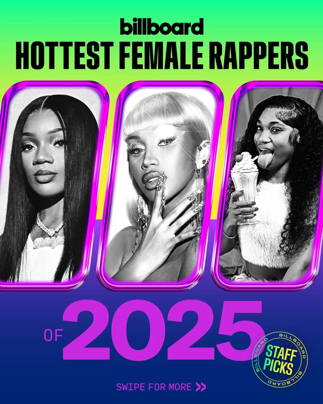 Billboard 2025 Listesinde Rap'in Önde Gelen Kadın İsimleri Öne Çıkıyor