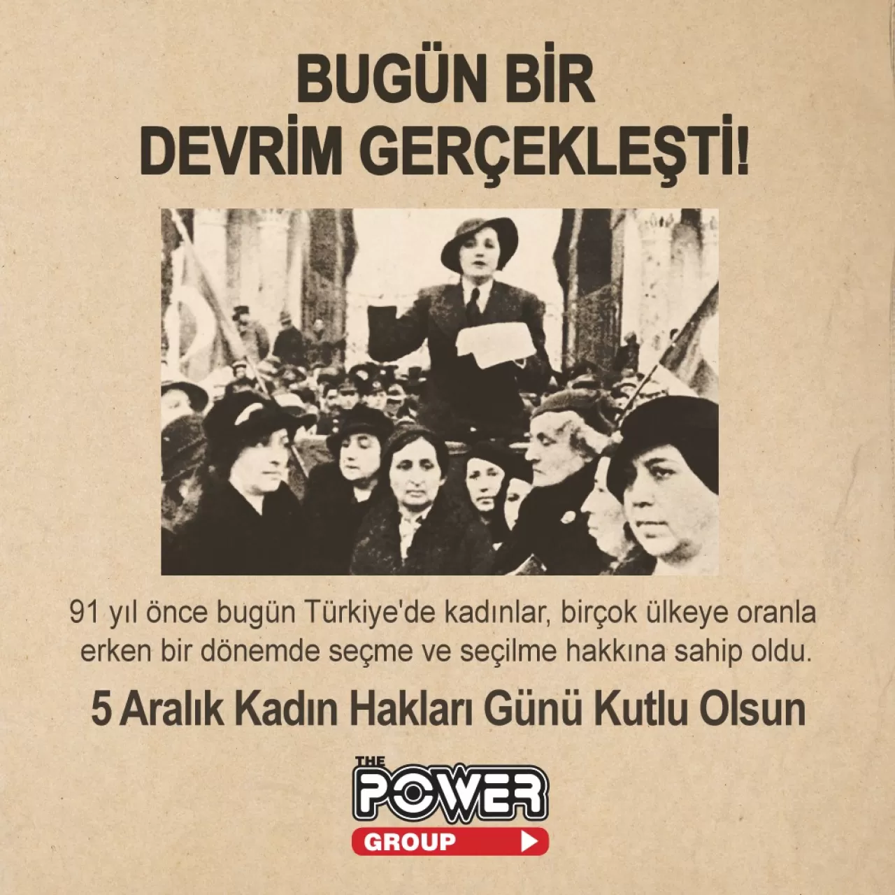 5 Aralık 1934'te Türk Kadınına Seçme ve Seçilme Hakkı Tanındı
