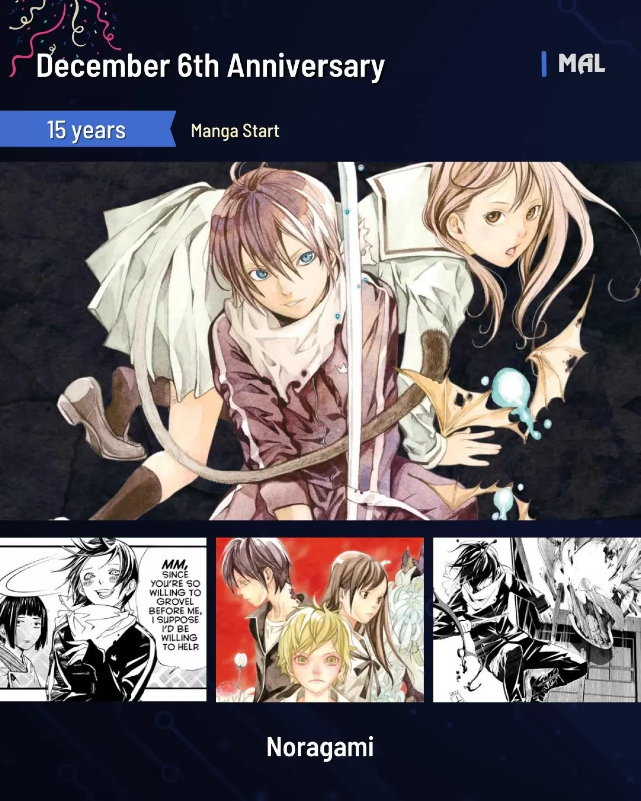 Noragami Manga Serisi 15. Yılını Kutluyor