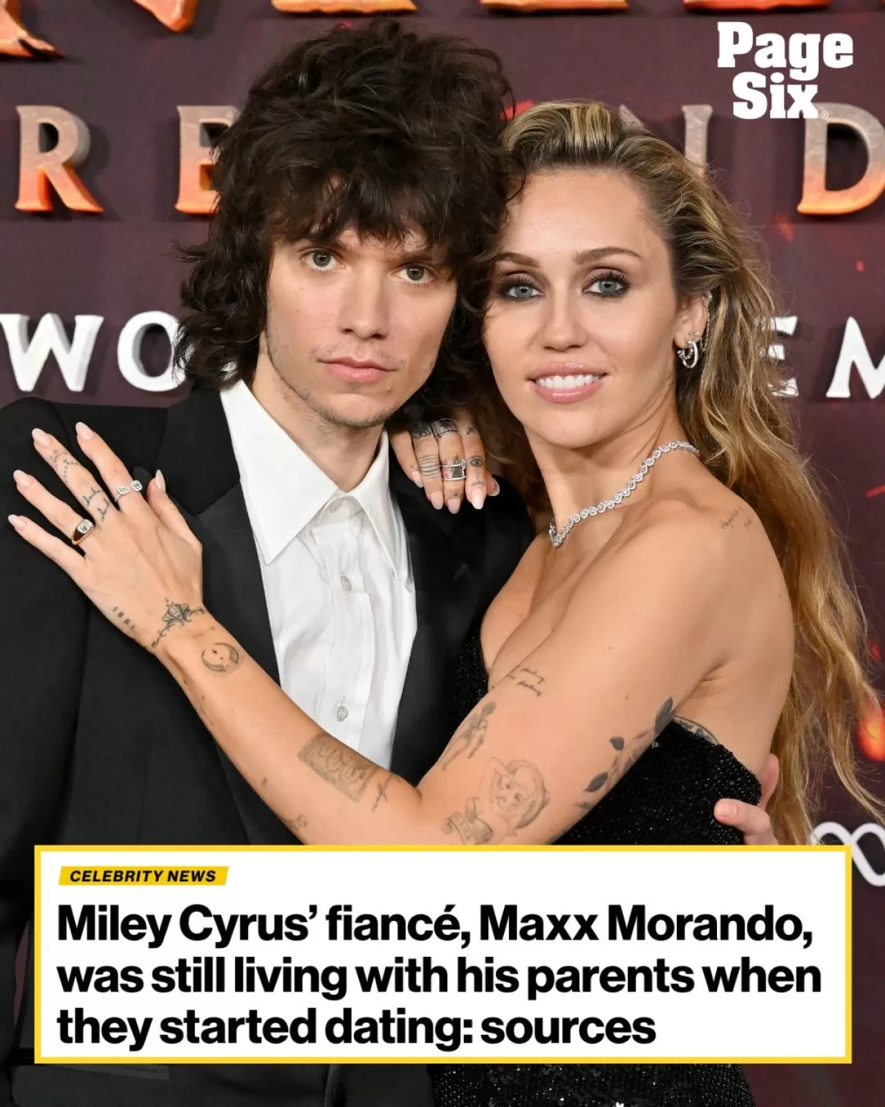 Miley Cyrus, Nişan Yüzüğünü Los Angeles'taki Galada Sergiledi