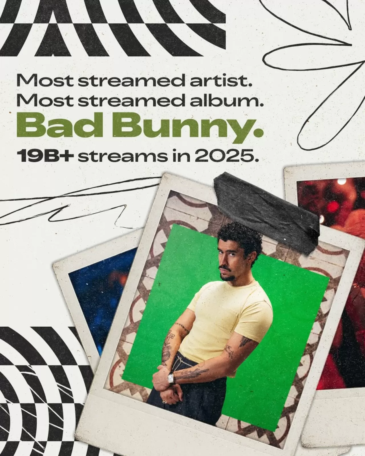 Bad Bunny, Spotify'ın 2025 Küresel En İyi Sanatçı ve Albüm Ödüllerini Aldı