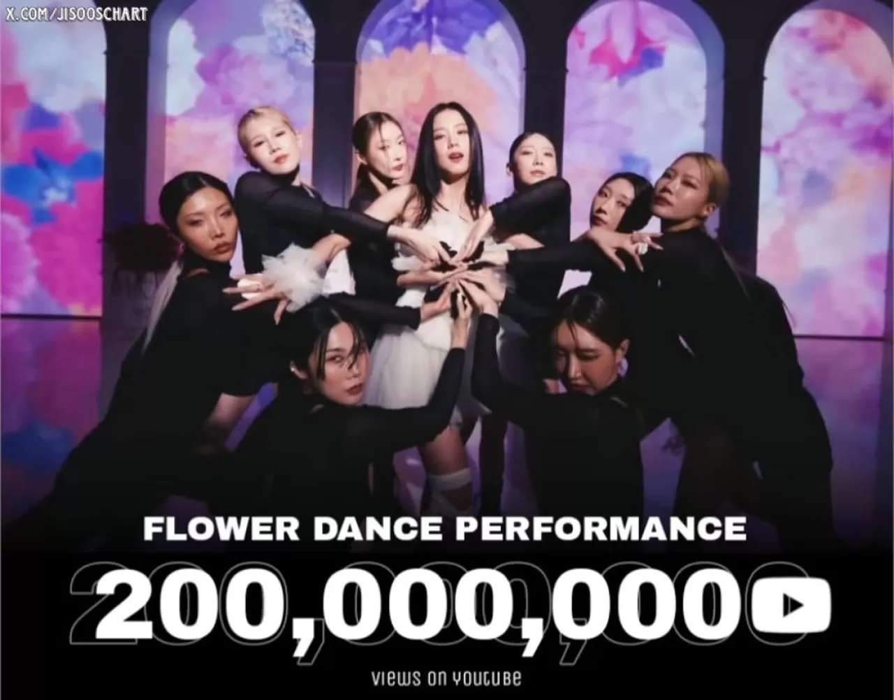 JISOO'nun 'FLOWER' Dans Performans Videosu YouTube'da 200 Milyon İzlenmeyi Aştı
