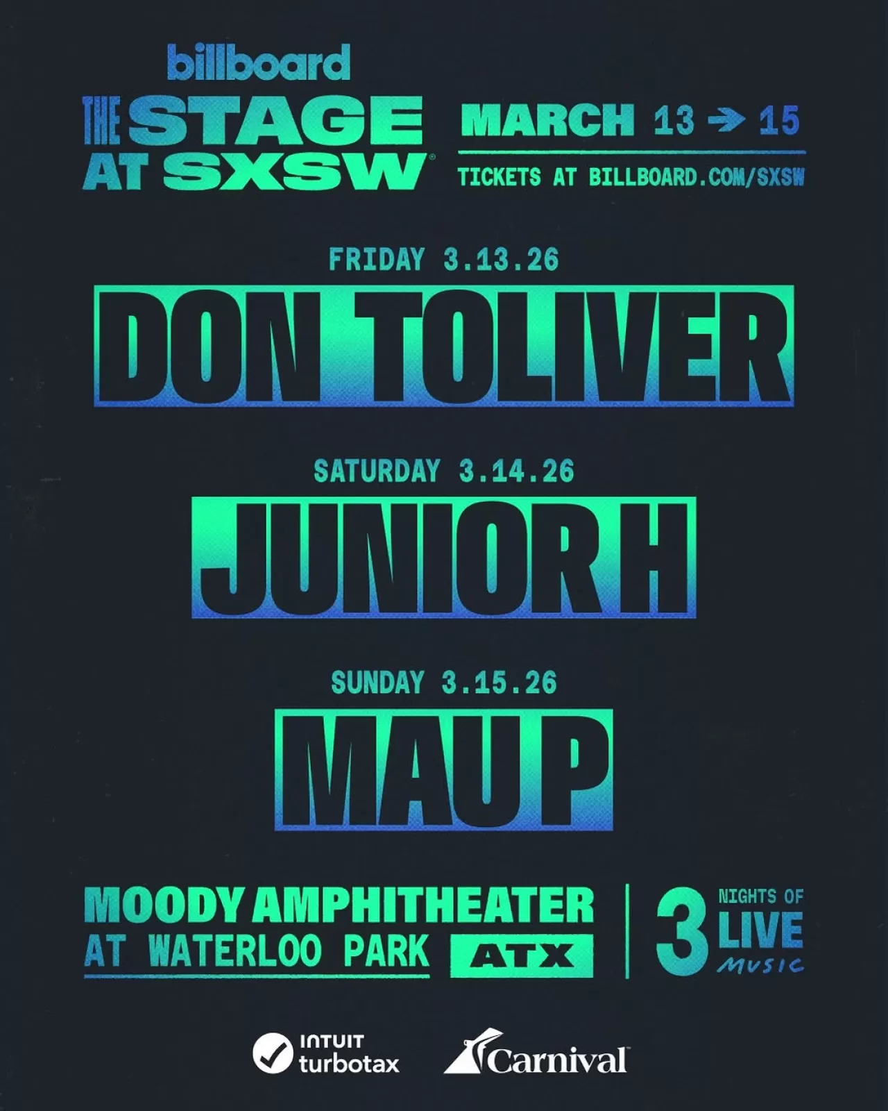 Billboard, SXSW 2026 için THE STAGE Konser Serisinin Ana Sanatçılarını Duyurdu