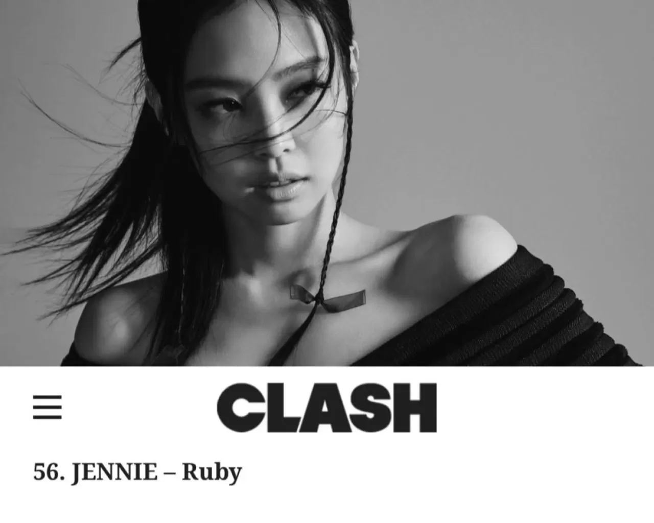 Clash Dergisi, JENNIE'nin