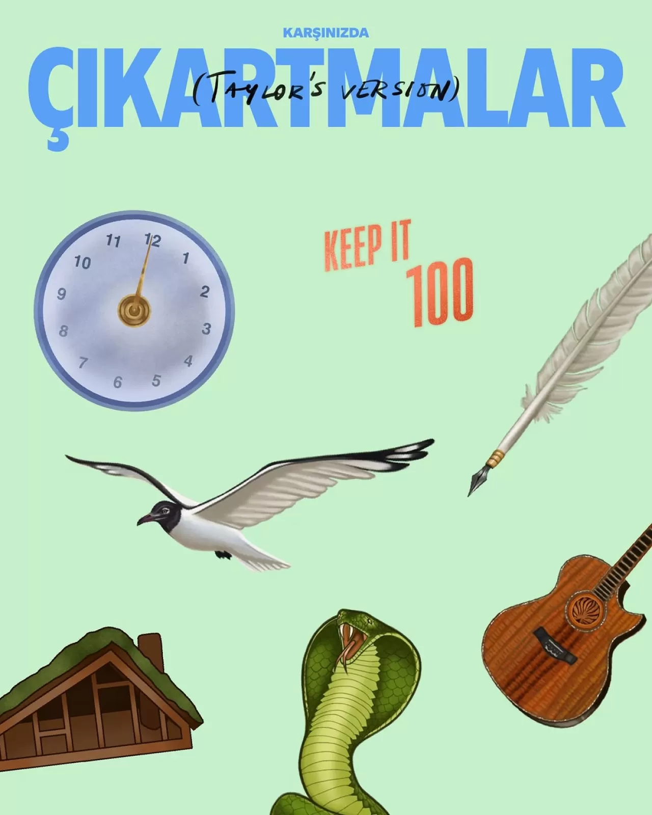 Taylor Swift Hayranları İçin Özel Çıkartma Paketi: Çalma Listelerini Kişiselleştirin