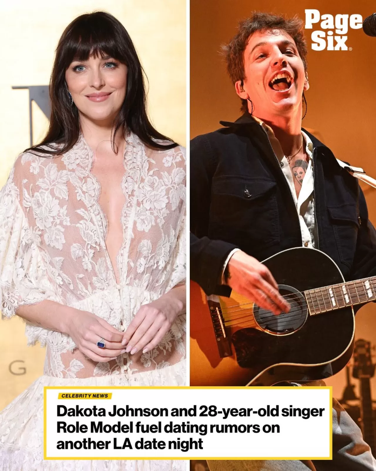 Dakota Johnson ve Rol Model, Los Angeles'ta Bir Akşam Yemeğinde Görüntülendi