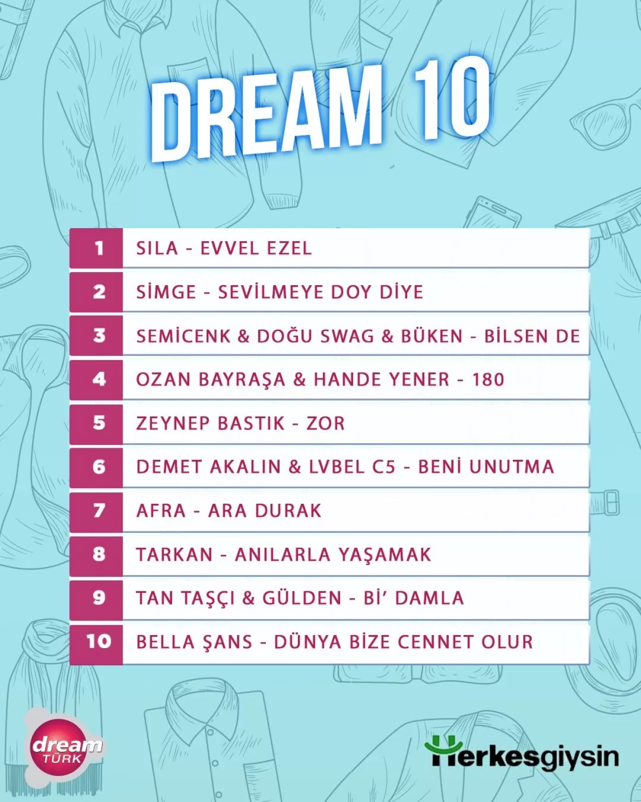 DreamTürk'ün Dream10 Listesi Dinleyicilerle Buluşuyor