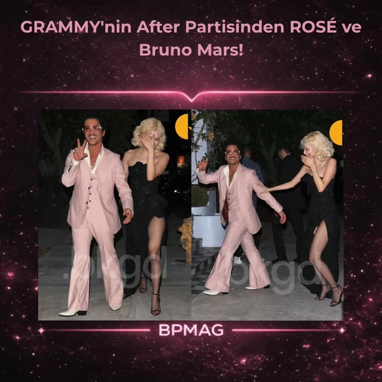 BLACKPINK'in ROSÉ'si, Bruno Mars ile Grammy After Party'de Görüntülendi
