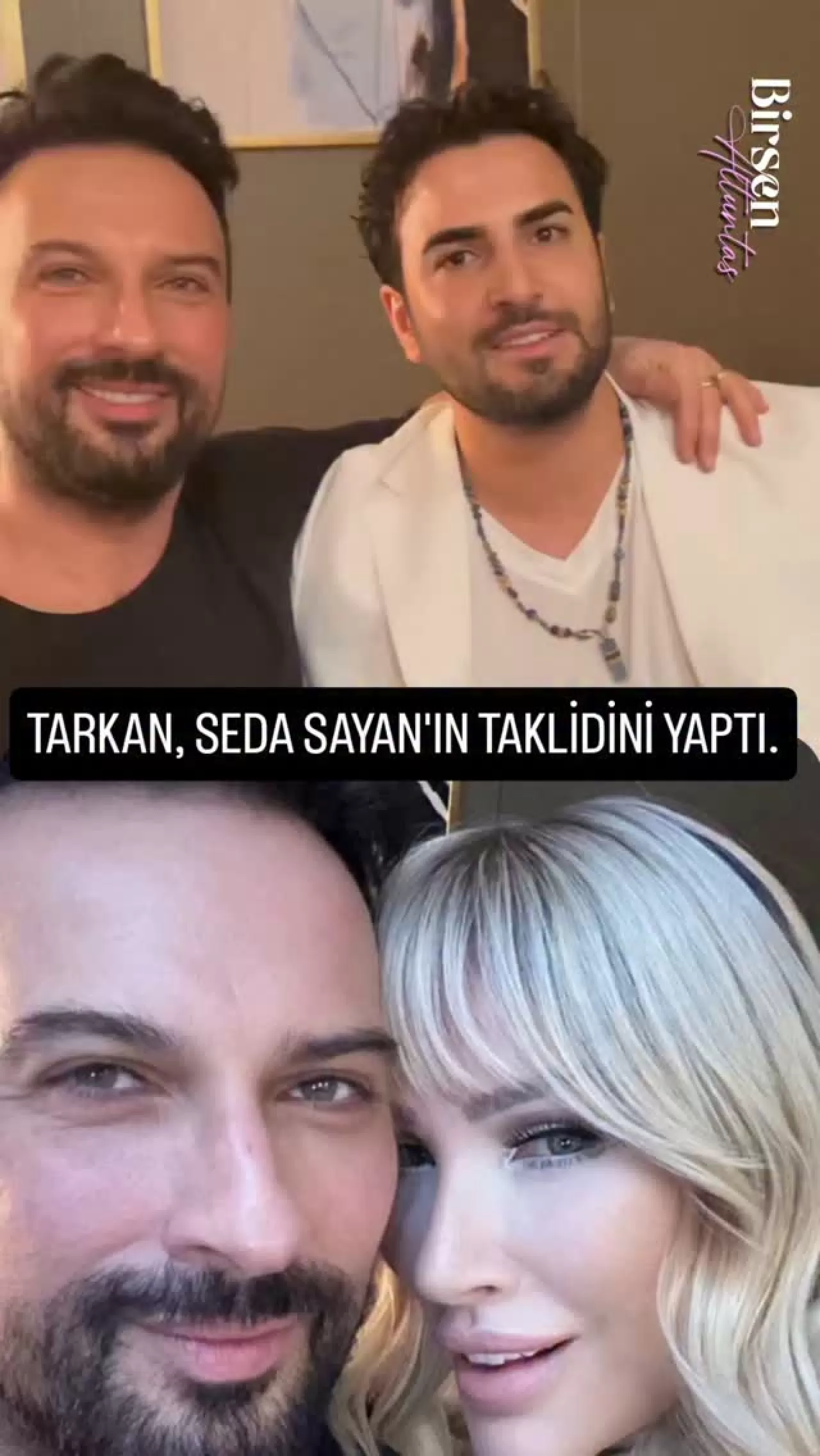 Tarkan, Eşi Çağlar Ökten ile Seda Sayan'ın Kulisinde