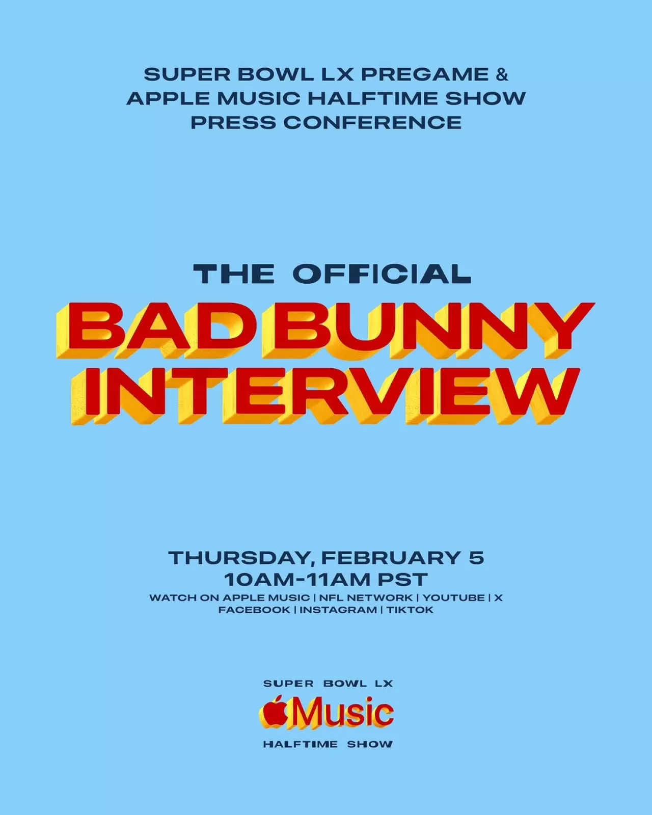 Bad Bunny, Apple Music Halftime Show Öncesi San Francisco'da Roportaj Verdi