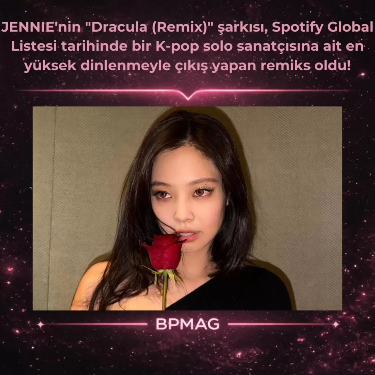 JENNIE'nin 'Dracula' Remiksi Spotify'da Tarihi Bir Başarıya İmza Attı