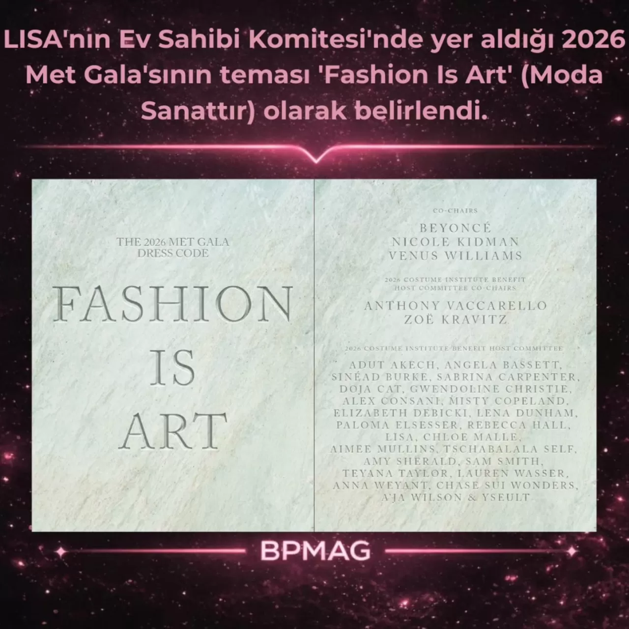 2026 Met Gala Teması Açıklandı: Moda Sanattır