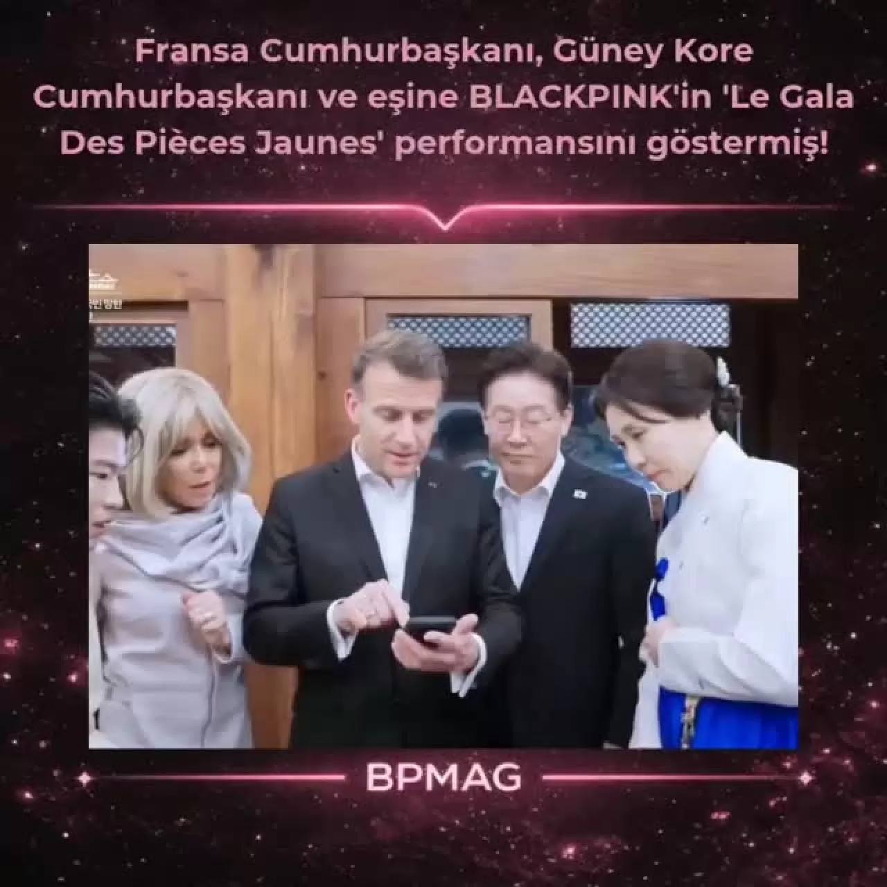 Fransa Cumhurbaşkanı, Güney Kore Liderine BLACKPINK Performansı İzletti