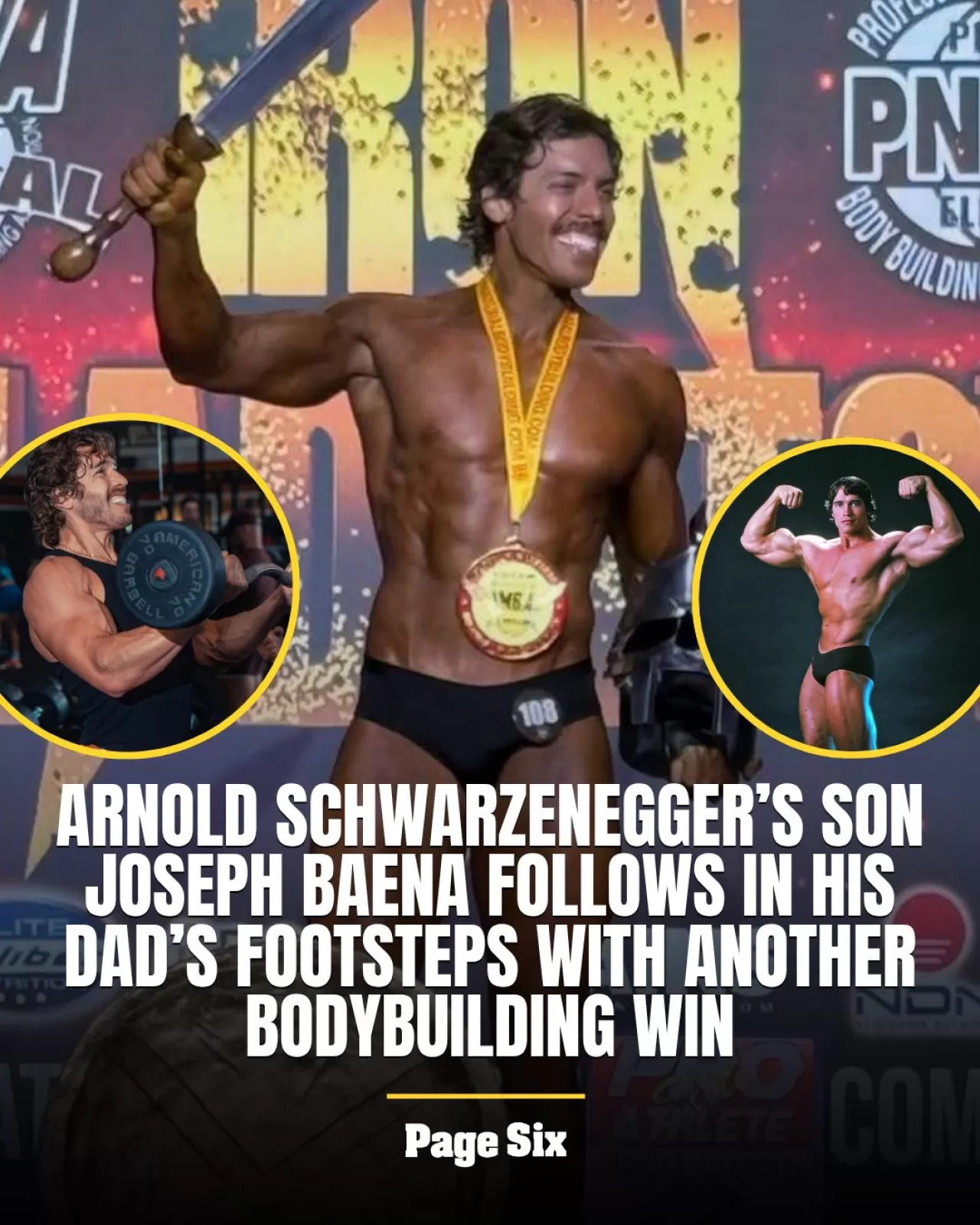 Arnold'un Oğlu Joseph Baena, INBA Iron Gladiator'da Birinci