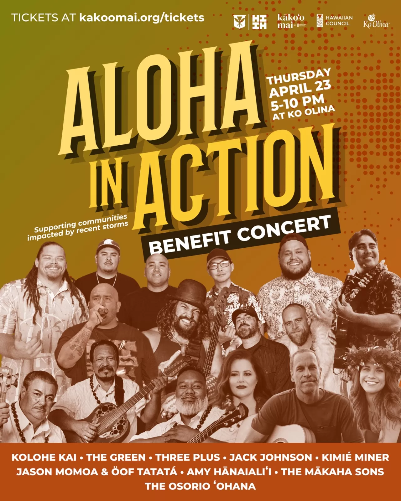 Jason Momoa ve Jack Johnson'dan Hawaii Sel Mağdurları için Yardım Konseri: 23 Nisan'da Ko Olina'da