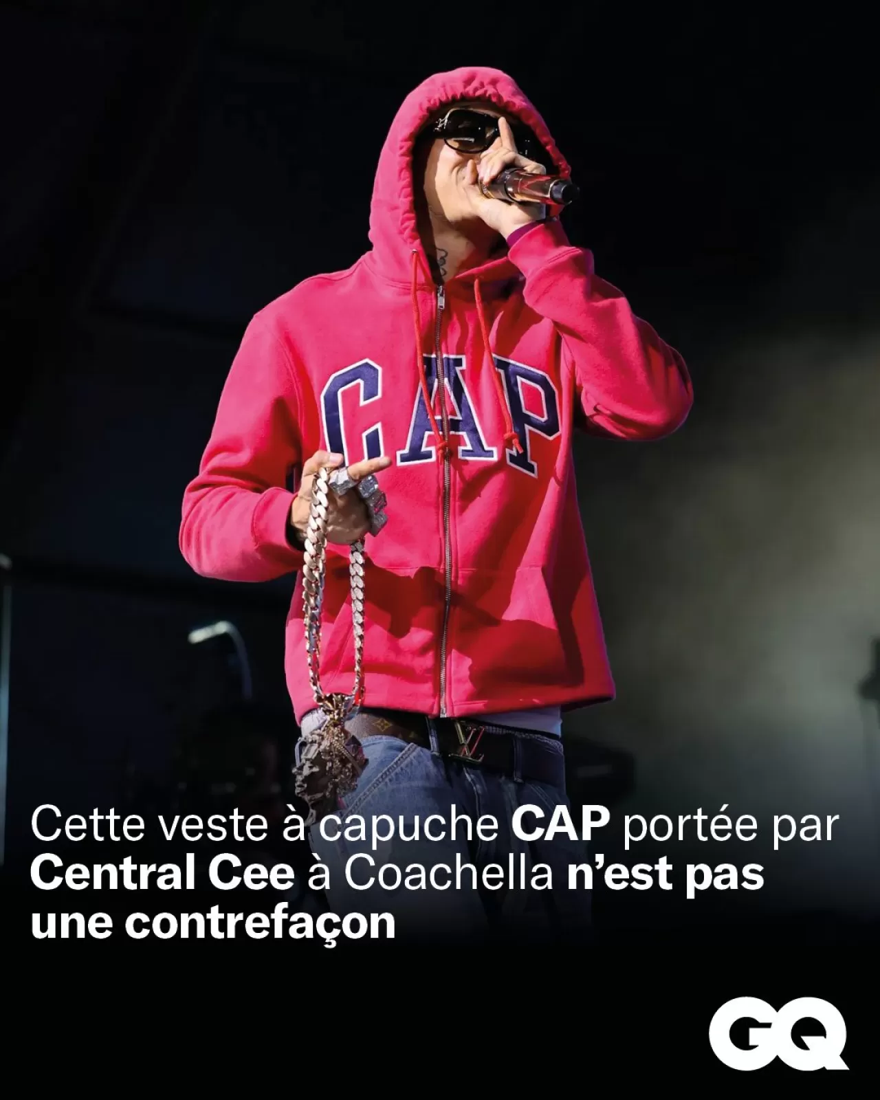 Central Cee Coachella'da Gap'ı 'Cap'a Dönüştürdü: Özelleştirilmiş Sweatshirt Detayları