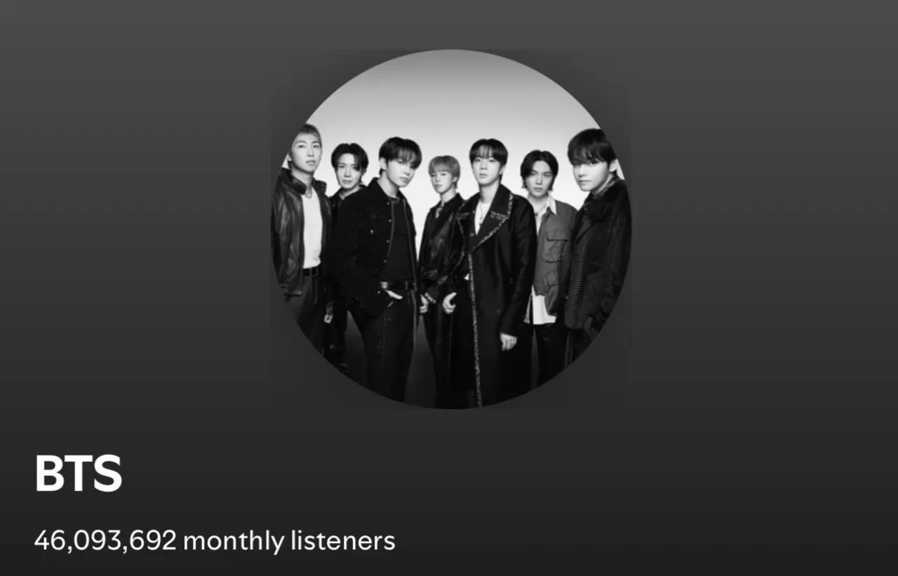 BTS Spotify'da İlk Kez 46 Milyon Aylık Dinleyici Sayısına Ulaştı