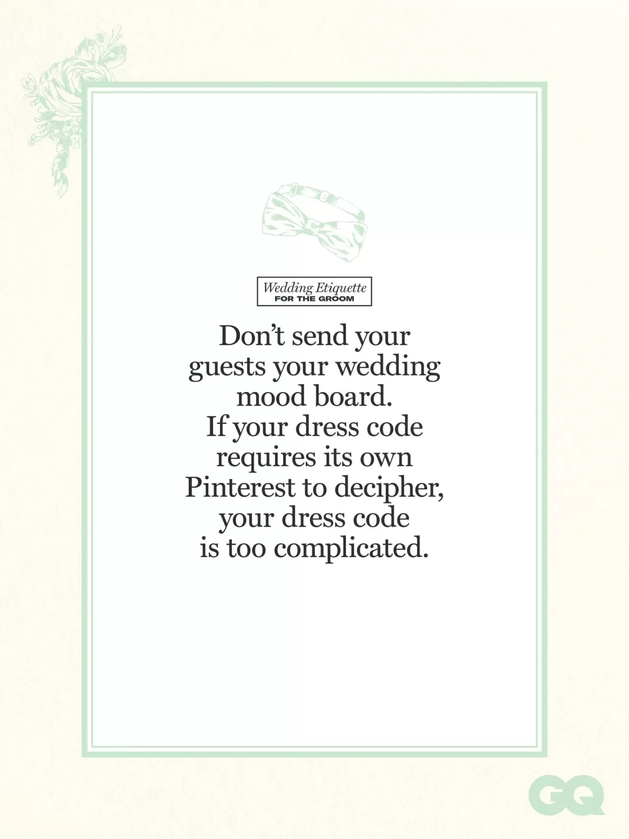 GQ'dan Damatlar ve Davetliler İçin 57 Maddelik Düğün Stil Rehberi