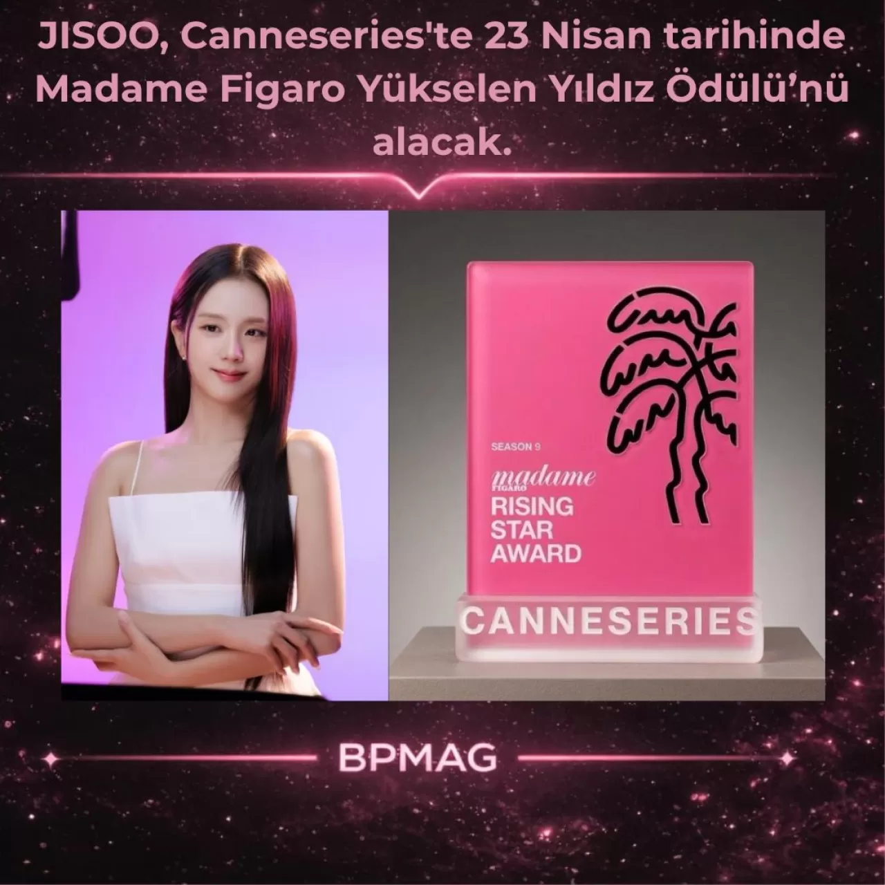 JISOO Canneseries'de İlk Asyalı Madame Figaro Ödülü Sahibi Oluyor