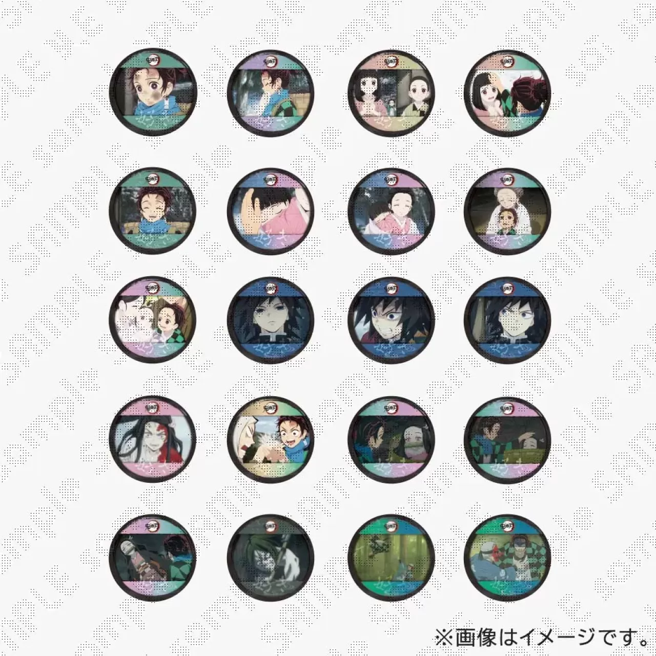 Demon Slayer İçin Duygusal Sahnelerden Oluşan Koleksiyon Rozetleri