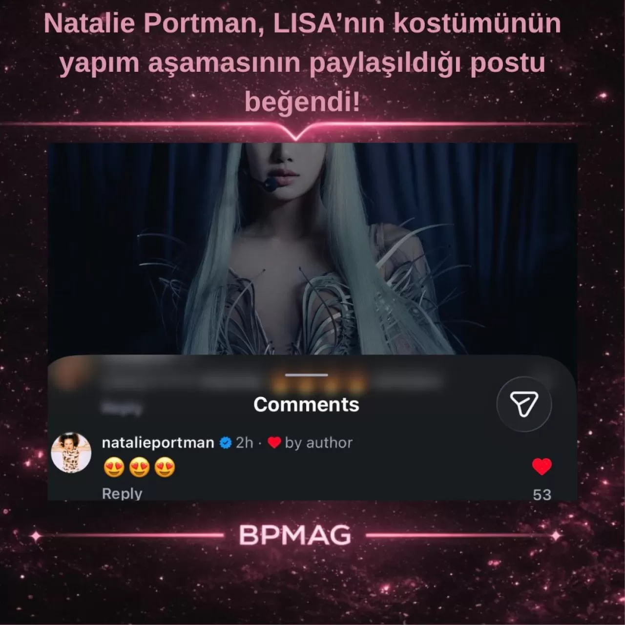 Natalie Portman, Lisa'nın Coachella Kostümünü Paylaşan Tasarımcıyı Beğendi