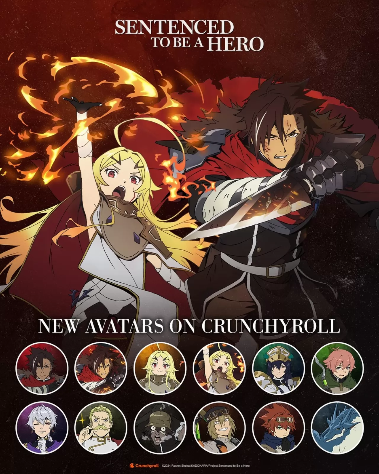 Crunchyroll, "Sentenced to Be a Hero" İçin Özel Profil Avatarları Yayınladı