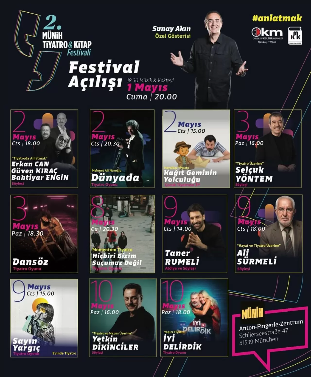 Münih'te Tiyatro ve Kitap Festivali: Türkiye'den Ünlü İsimler Sahne Alıyor