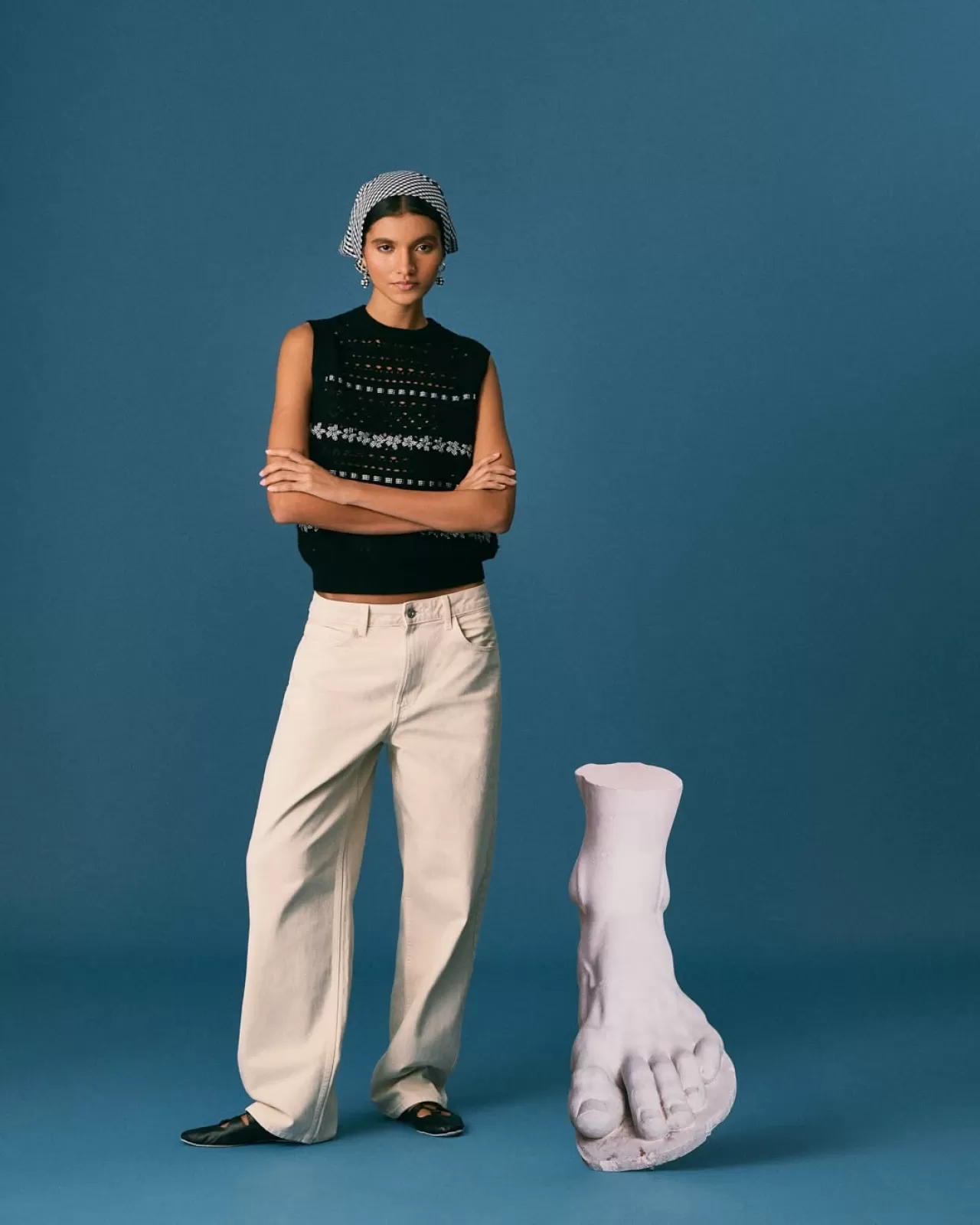 Shrimps'tan Yeni Salem Yelek: Merino Yünü ve Gingham Detaylar