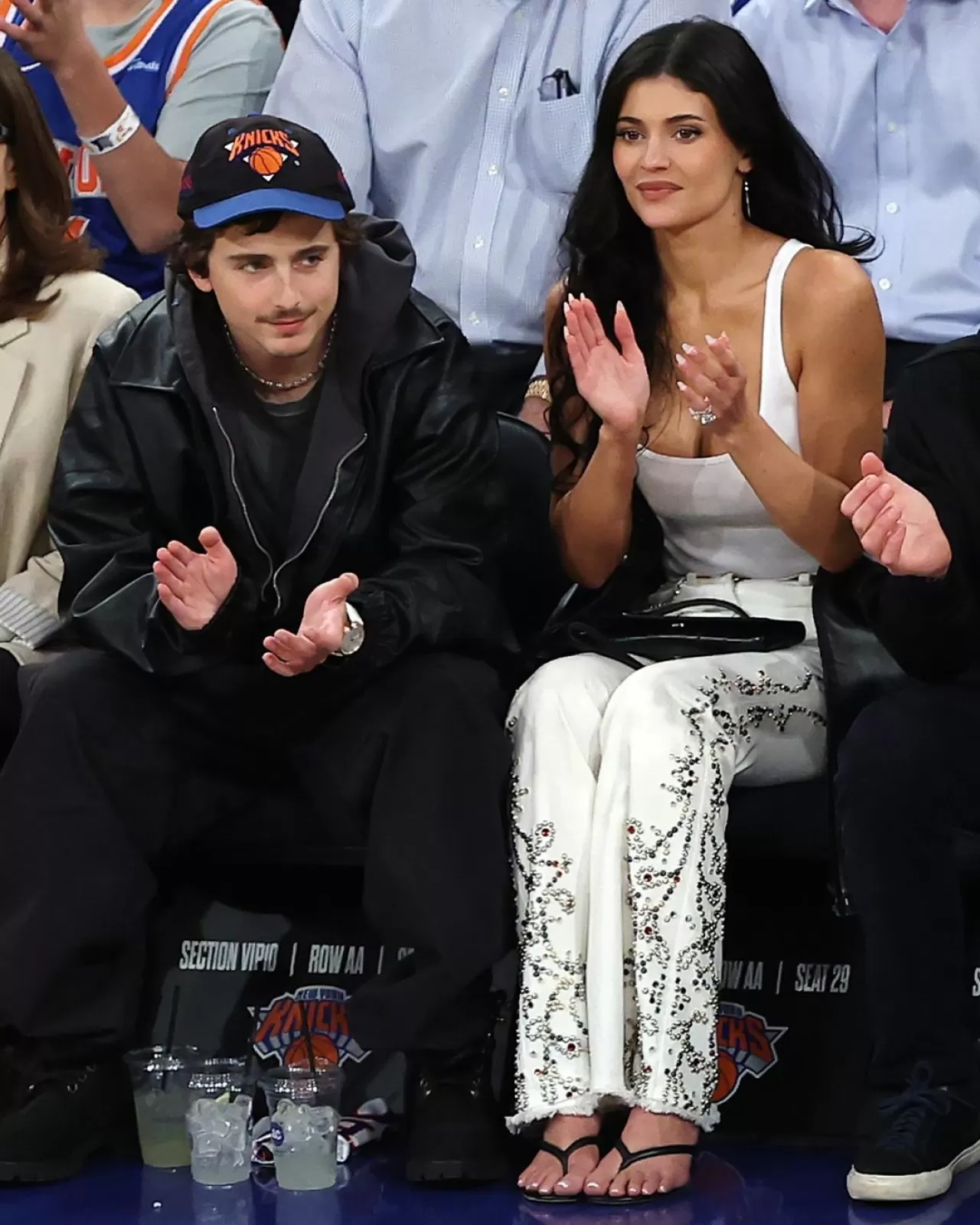 Timothée Chalamet ve Kylie Jenner, NBA Playoff'larında Görüntülendi