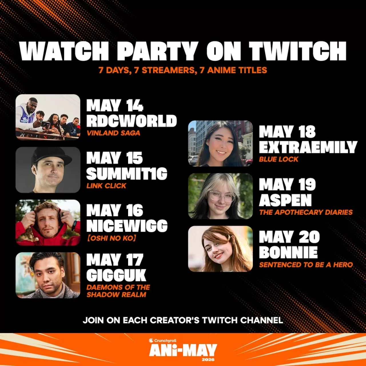 Crunchyroll ve Twitch'ten Anime Hayranlarına Özel: AniMay Watch Party'leri Başlıyor