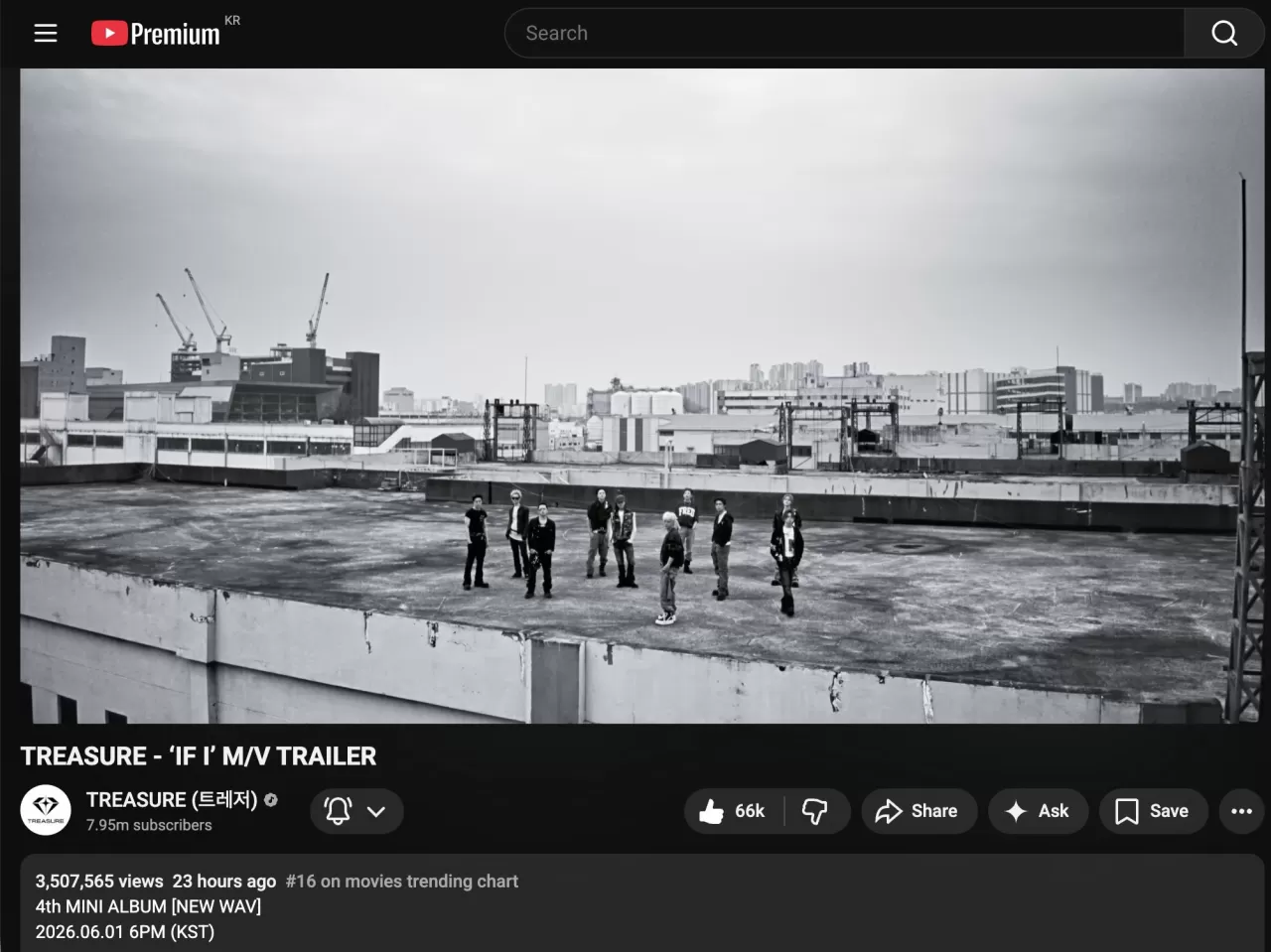 TREASURE'ın "IF I" M/V'si YouTube'da 3.5 Milyon İzlenmeye Ulaştı