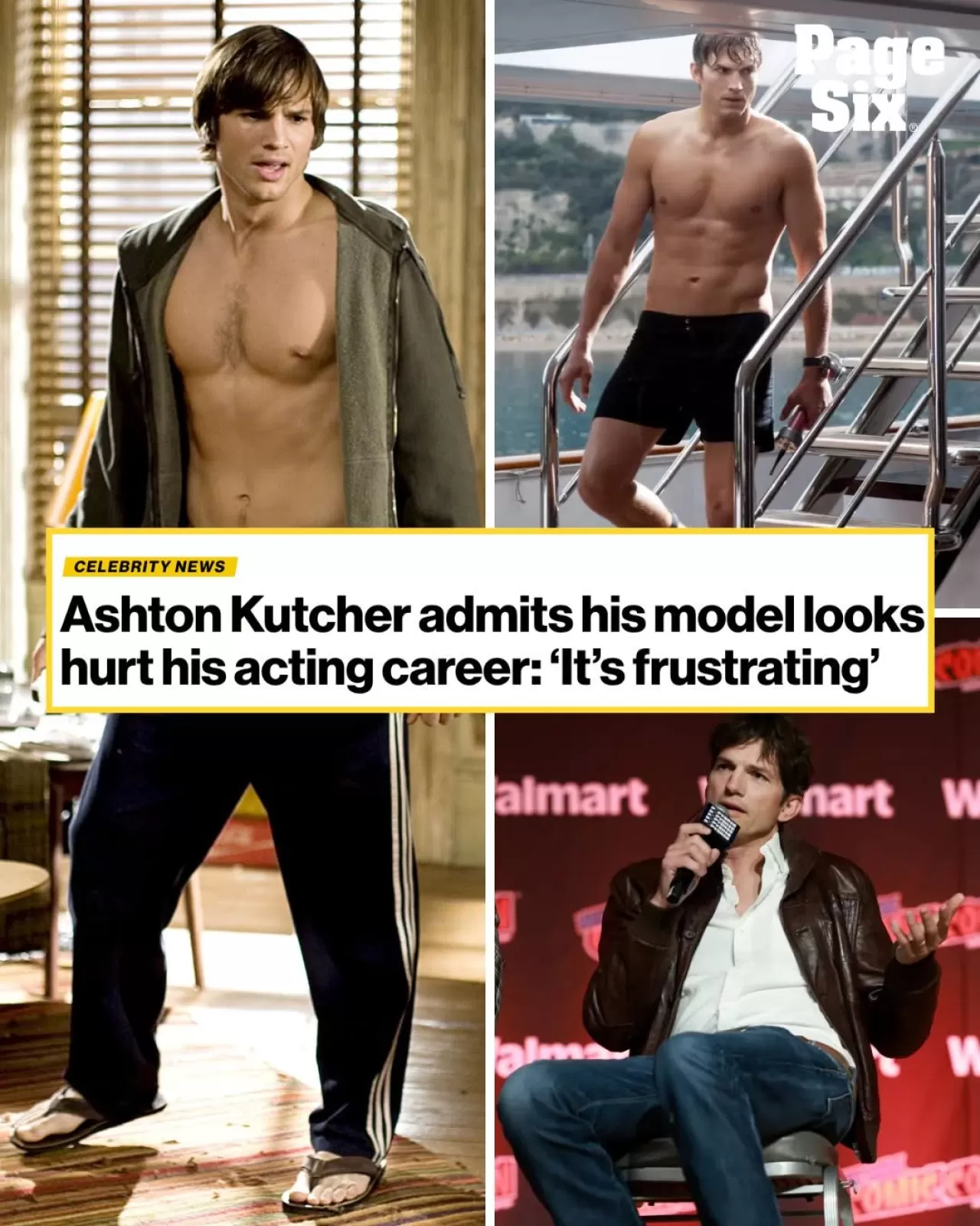 Ashton Kutcher, Fiziksel Görünümünün Kariyerindeki Etkilerini Değerlendirdi