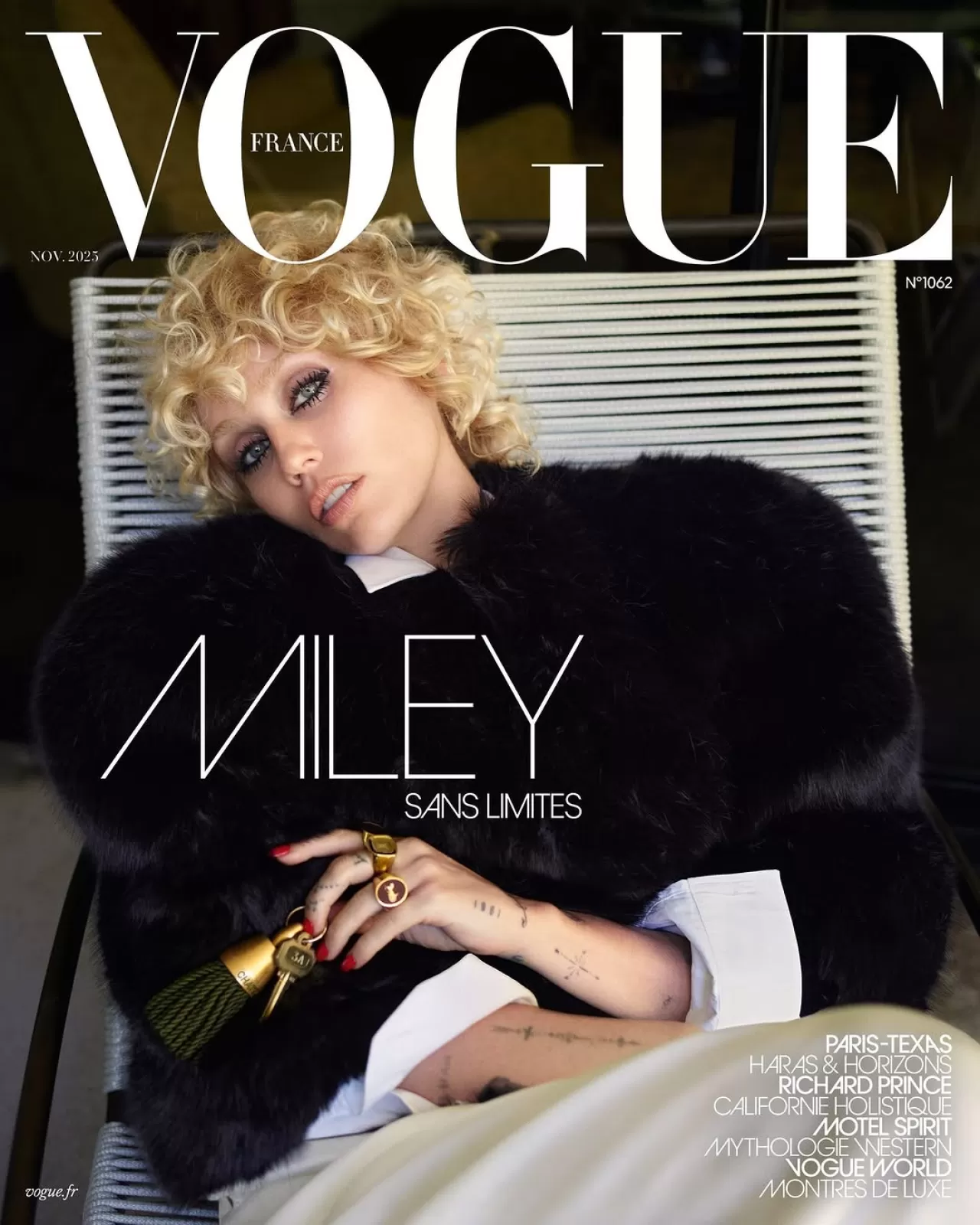 Miley Cyrus, Vogue Fransa'nın Kasım Sayısına Kapak Oldu