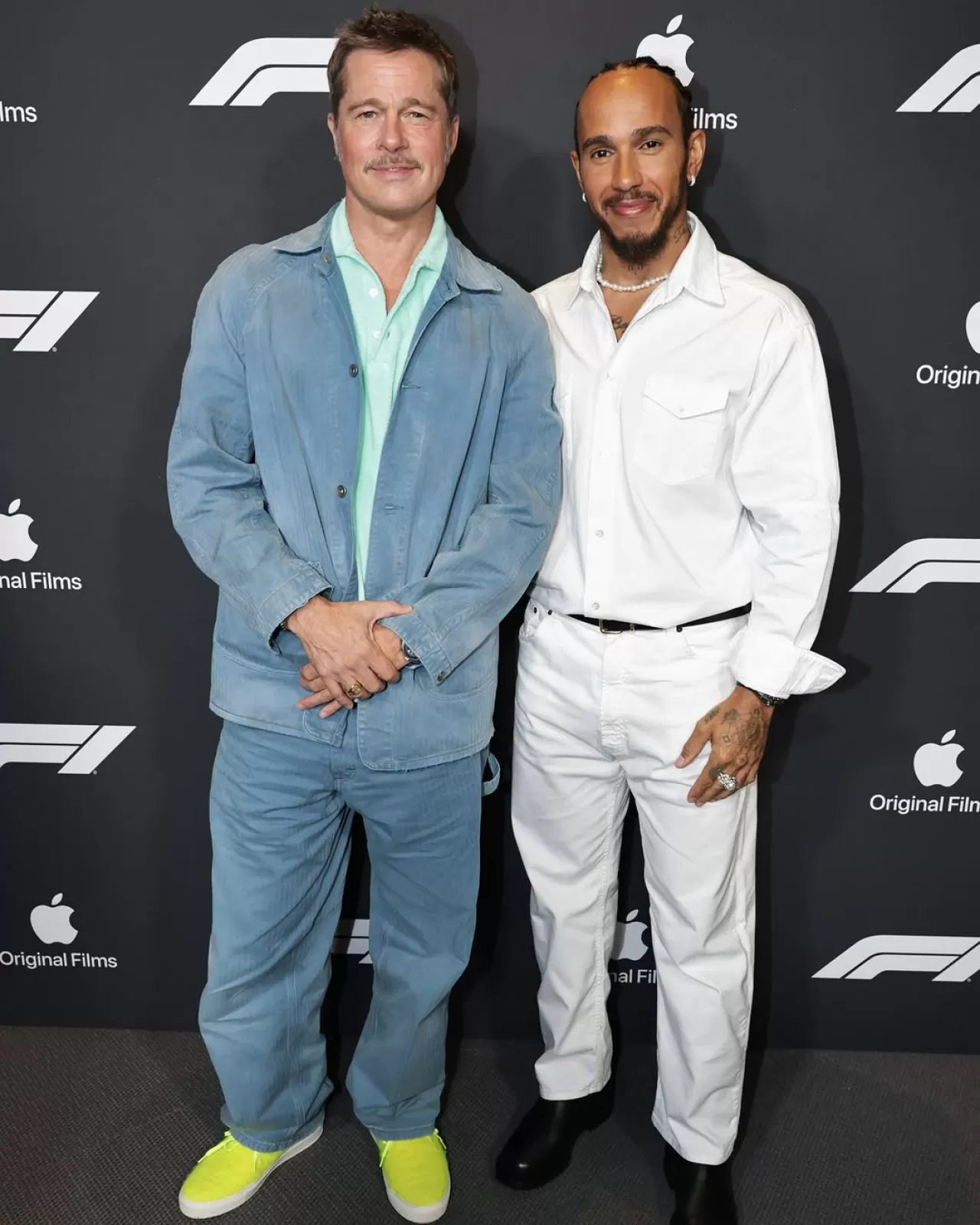 Brad Pitt ve Lewis Hamilton, F1 Filmi Galasında Aynı Karede