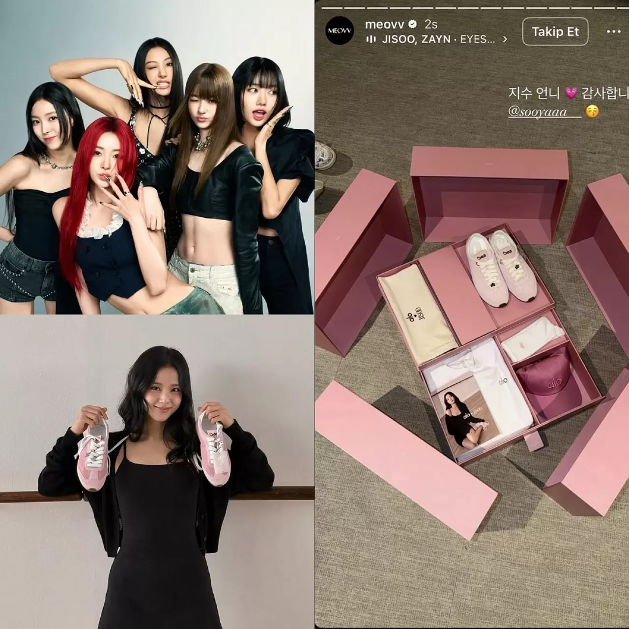 JISOO, ALO İş Birliği Kapsamında Meovv Üyelerine Hediye Kutusu Gönderdi