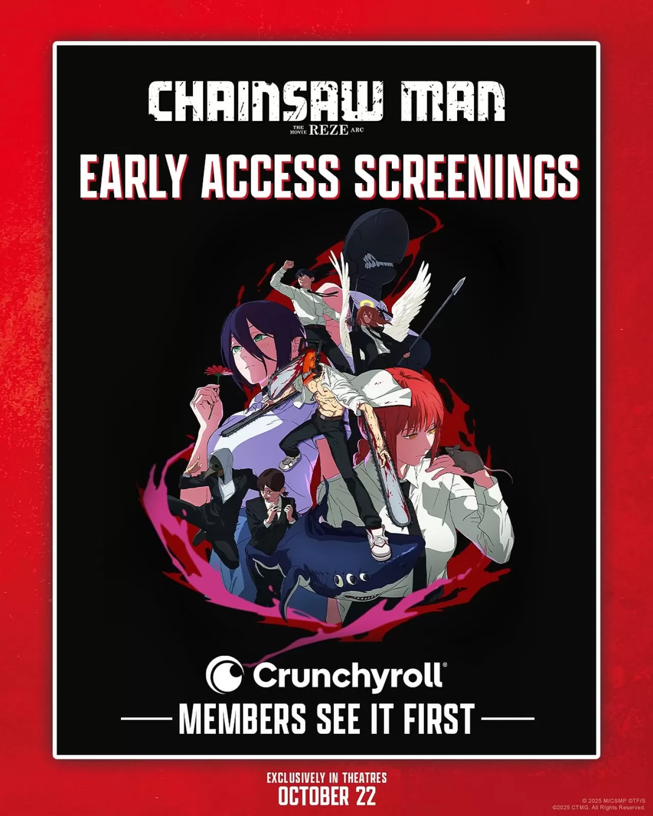 Crunchyroll Üyelerine "Chainsaw Man Filmi: Reze Arc" için Ön Gösterim Fırsatı