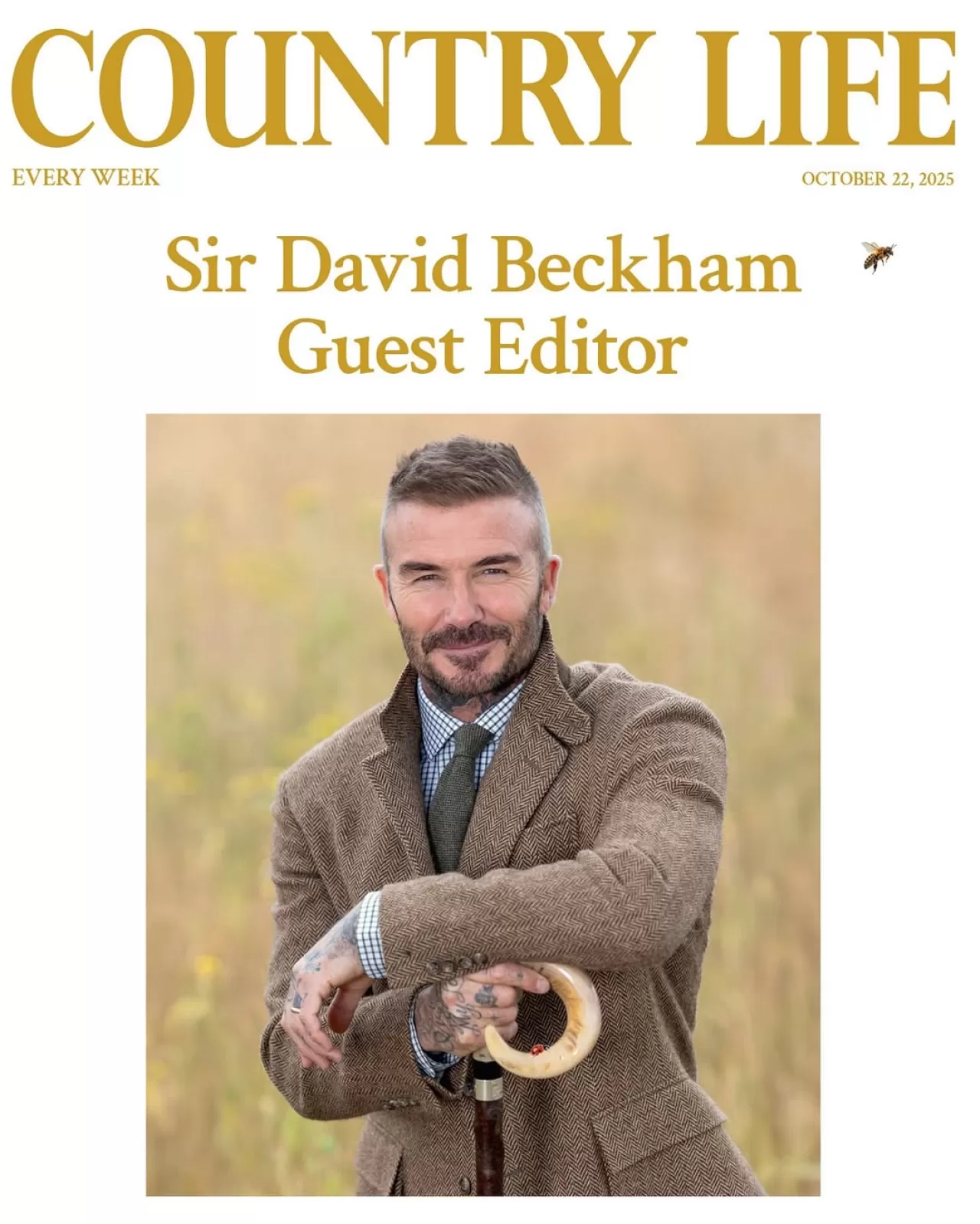 David Beckham, Country Life Dergisinin Konuk Editörlüğünü Üstlendi