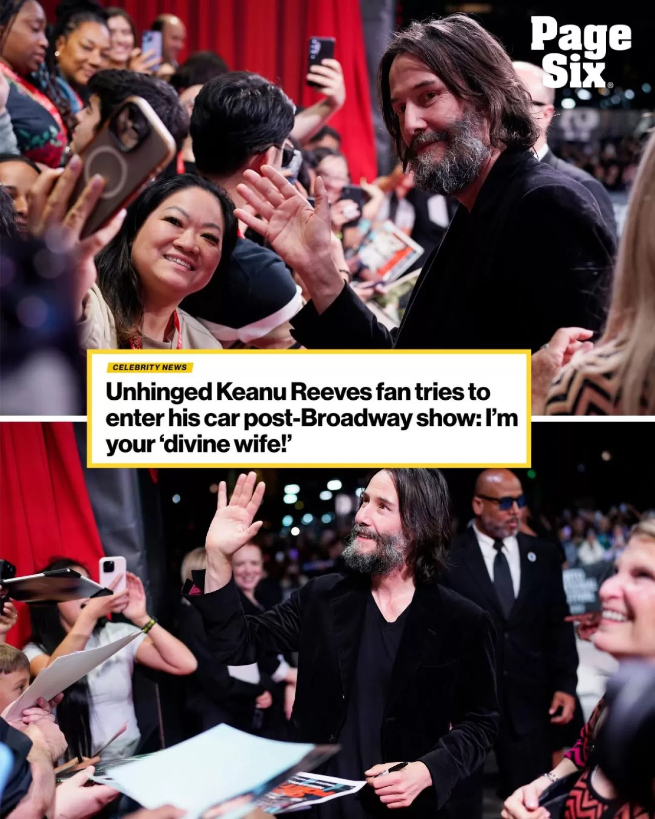 Broadway Tiyatrosu Önünde Keanu Reeves'e Yönelik Olay