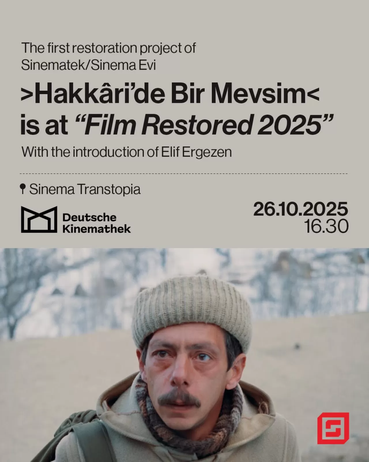 Hakkâri'de Bir Mevsim Filmi, Film Restored 2025 Seçkisinde Yer Alacak
